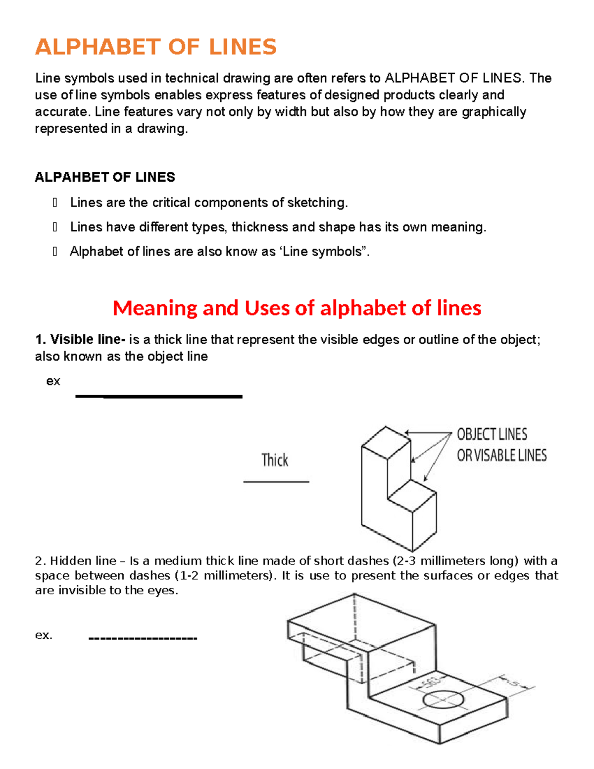 ALPHABET OF LINES: Understanding Line Symbols in Technical Drawing ...