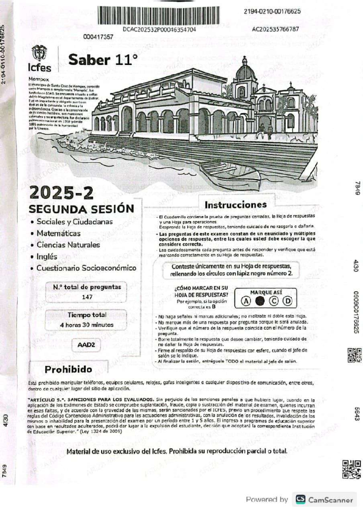 Inglés 2025 - Cuadernillo ICFES Saber 11 - Examen 2.ª Sesión - Studocu