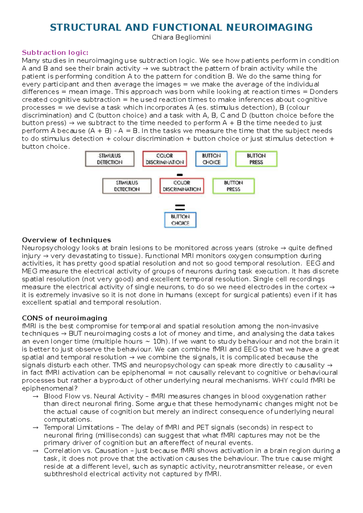 Structural and Functional Neuroimaging Techniques: Insights and ...