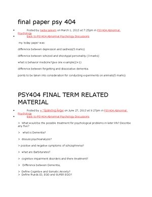 Lesson 10 - the short notes of PSY 404 - Lesson 10 Neurodevelopmental ...