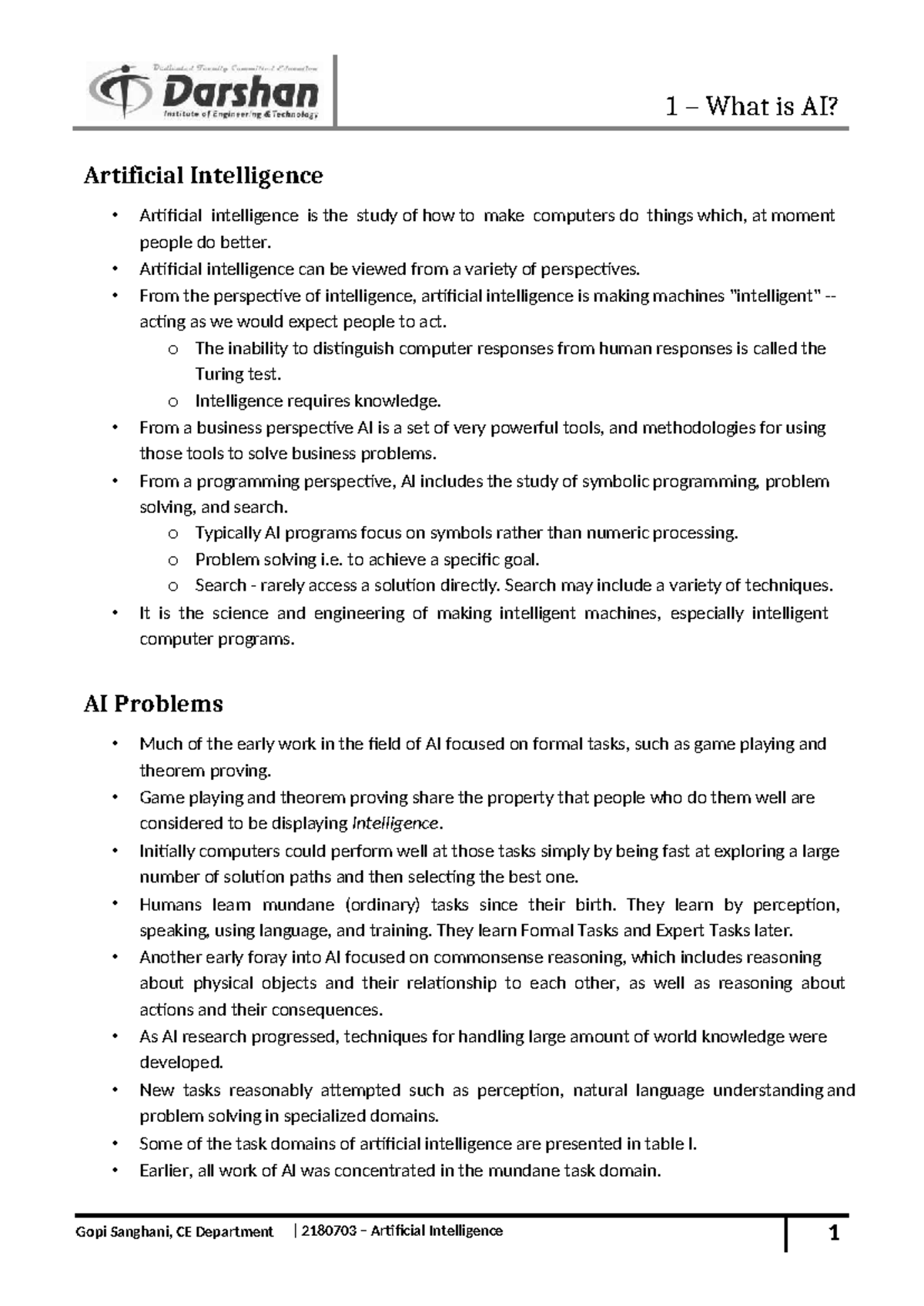 AI Fundamentals: Comprehensive Notes on Artificial Intelligence ...