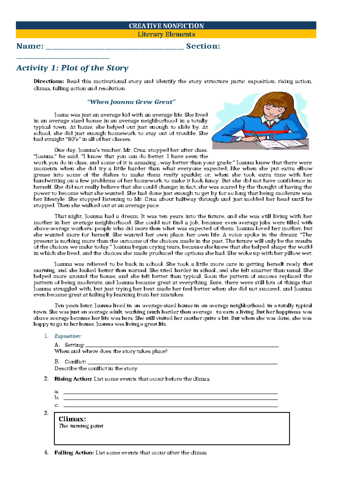 Creative Nonfiction - This is a practice test in CNF - CREATIVE ...