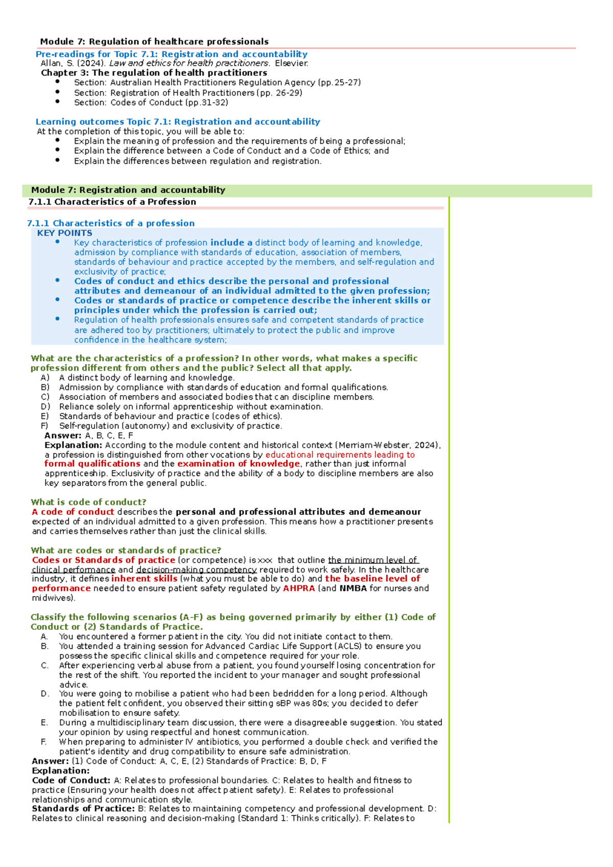 Module 7: Regulation of Healthcare Professionals - Registration ...