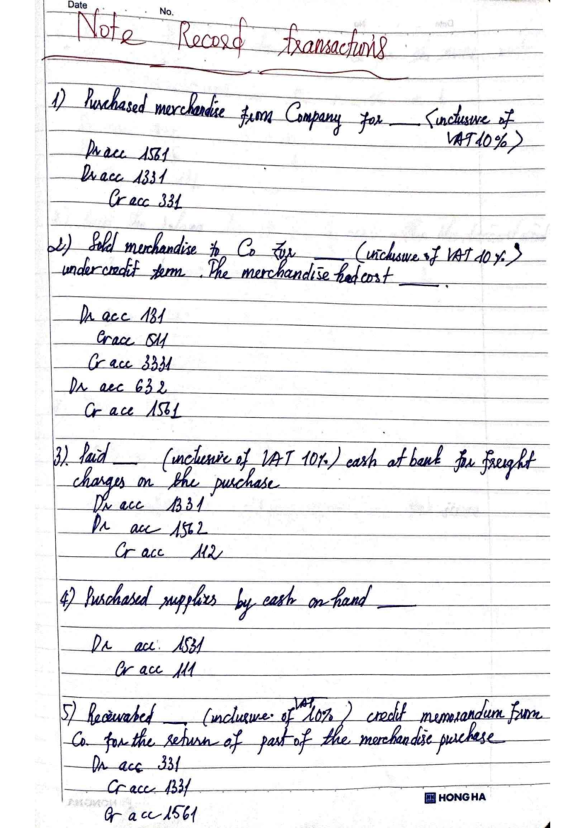 NOTE THI PART A KÈM KEY - Accounting Transactions & Principles - Studocu