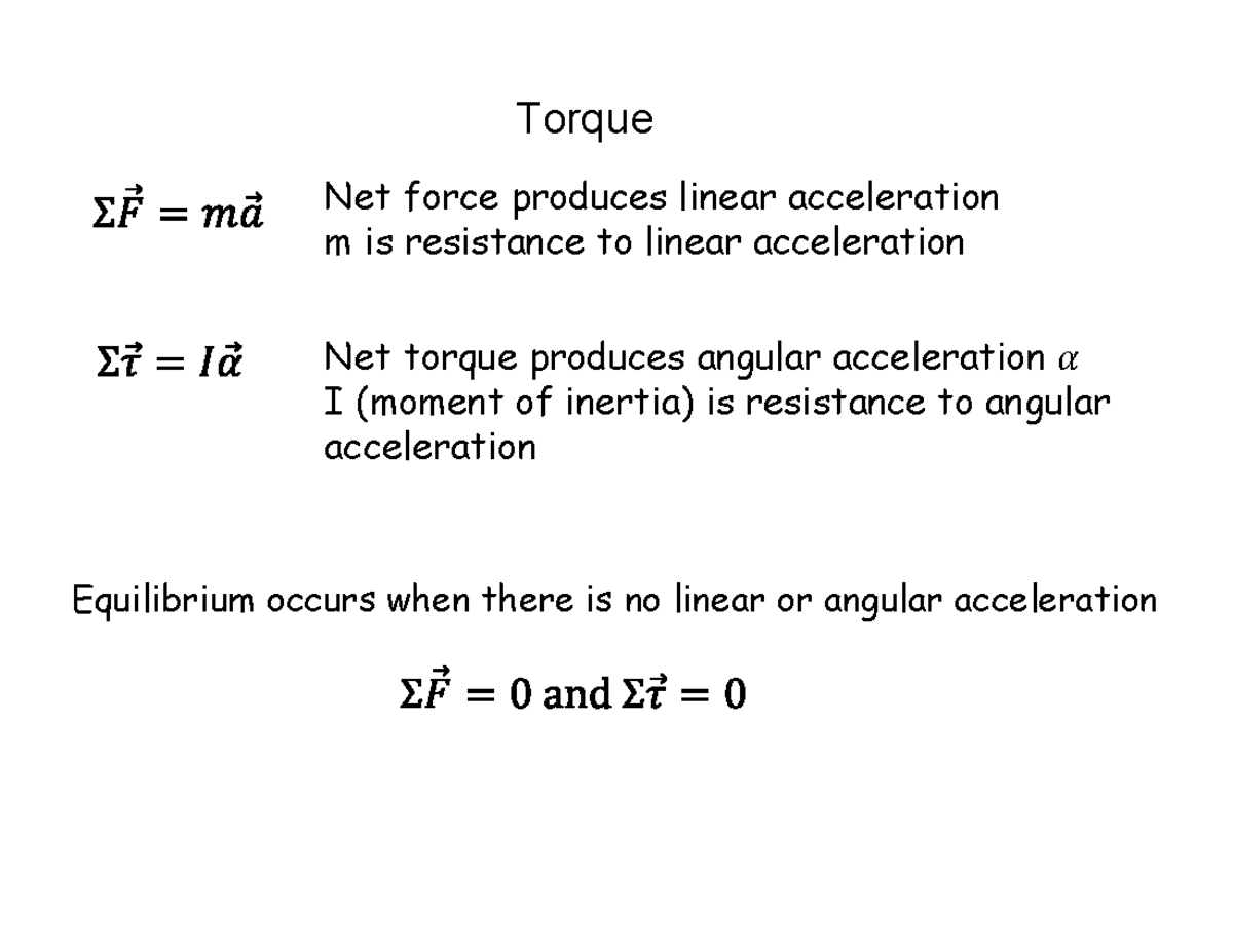 21. Torque - jbi - Torque Net force produces linear accelerationm is ...