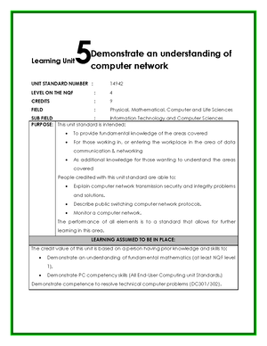Apply the principles of Computer Programming - Learning Unit 2 UNIT ...
