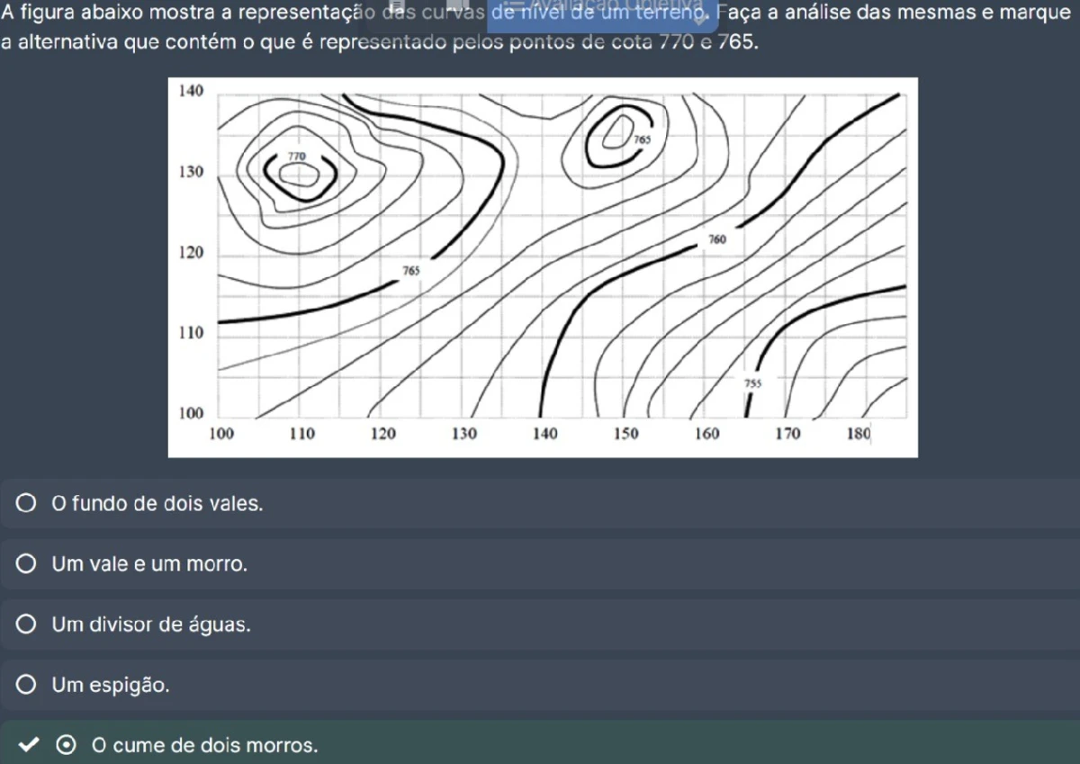 1 - Cálculo da Cota do Ponto A com Topografia e Nível entre A e B - Studocu