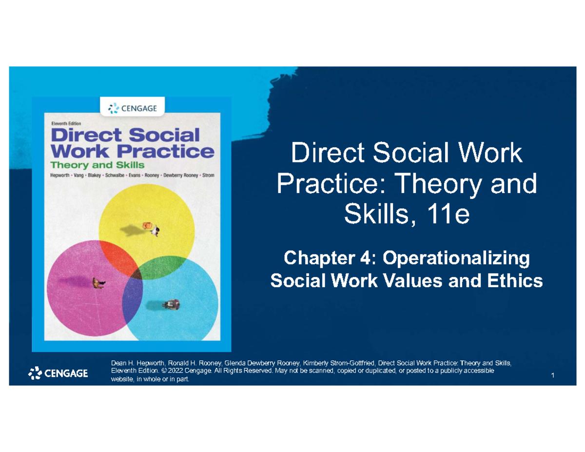 Direct Social Work Practice: Theory & Skills, 11e Chapter 4 - Values ...
