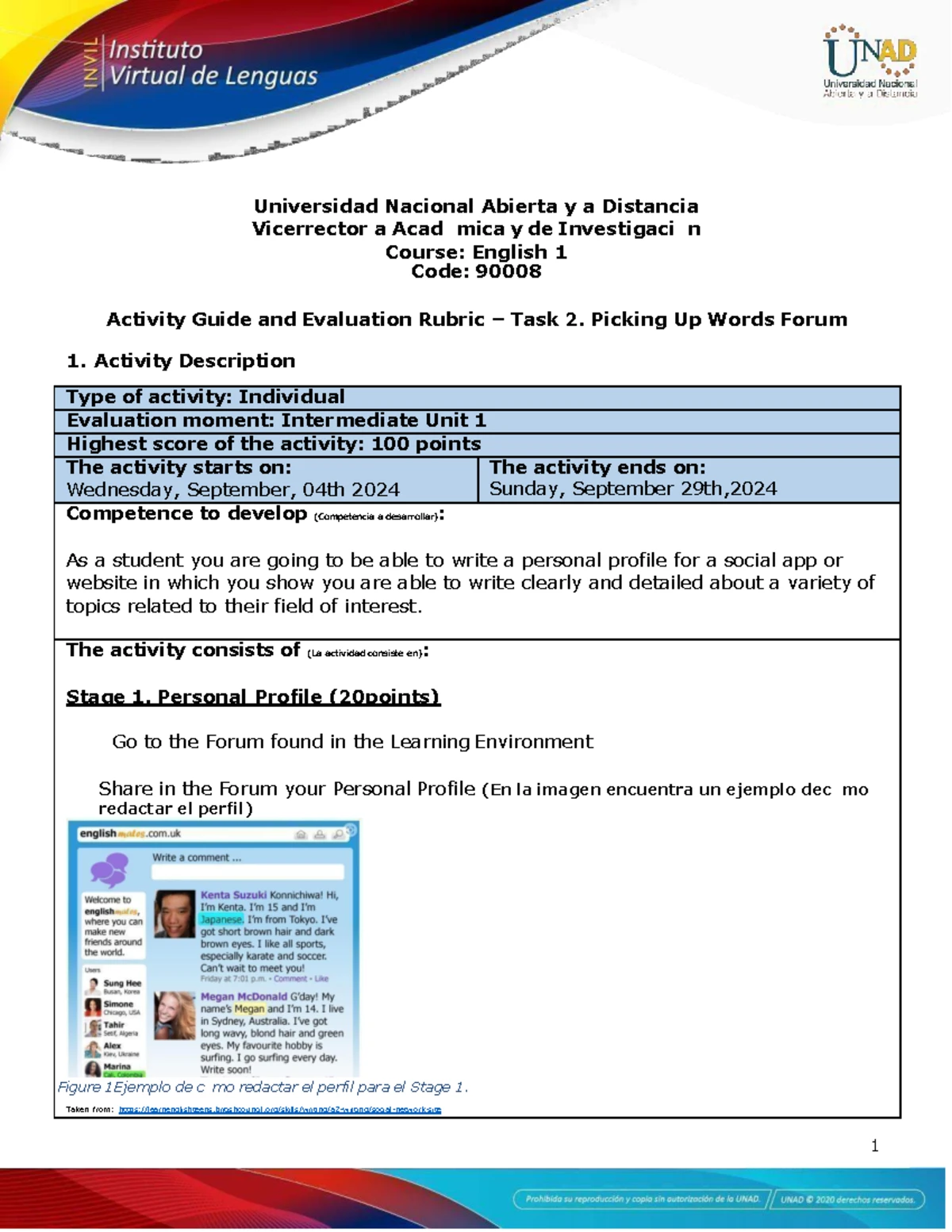 Activity Guide & Evaluation Rubric: Task 1 - Bilingualism Features ...