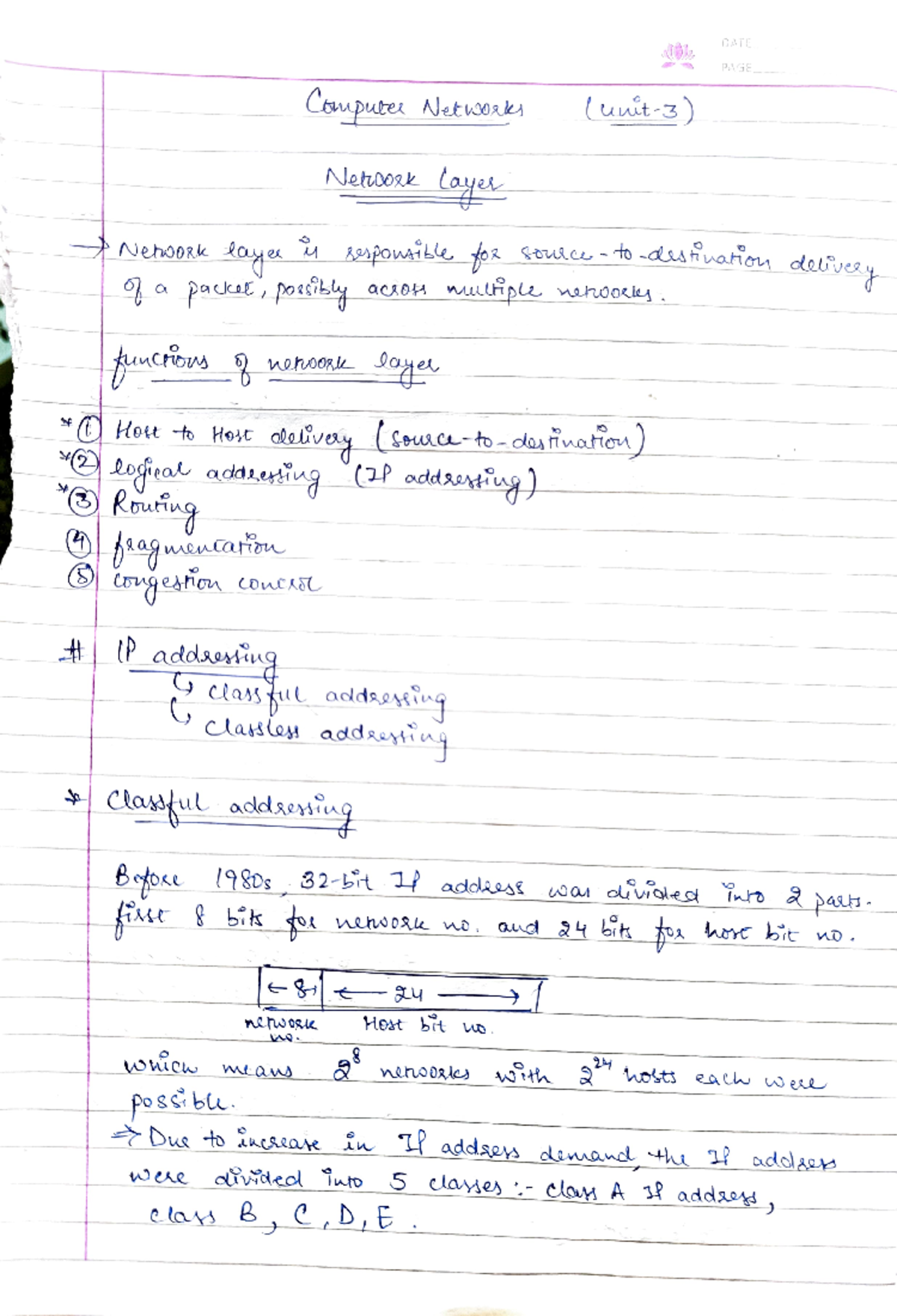 CN 3: Comprehensive Notes on Computer Networks Concepts - Studocu