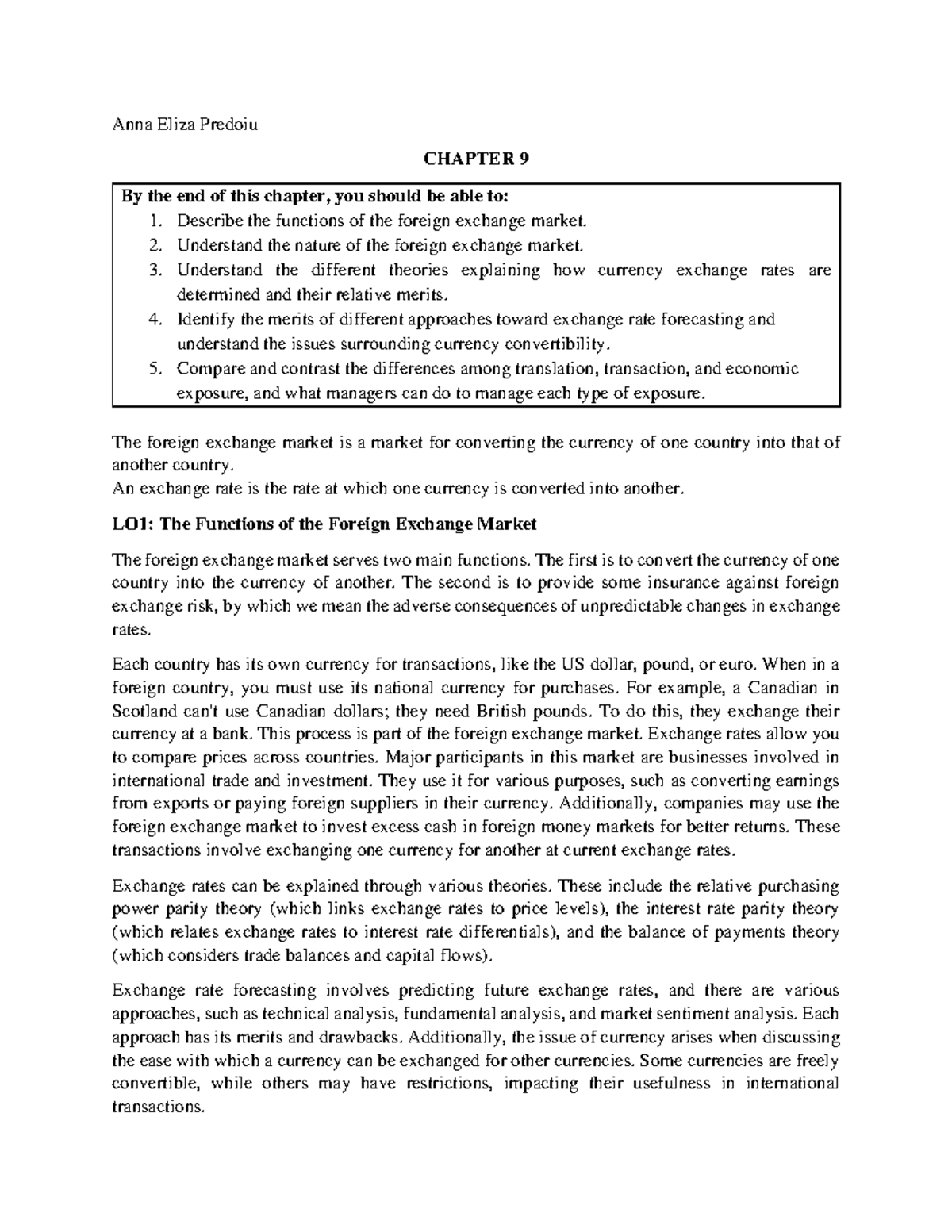 Comm 211 - Chapter 9 L0-L02 Notes - Anna Eliza Predoiu CHAPTER 9 By the ...