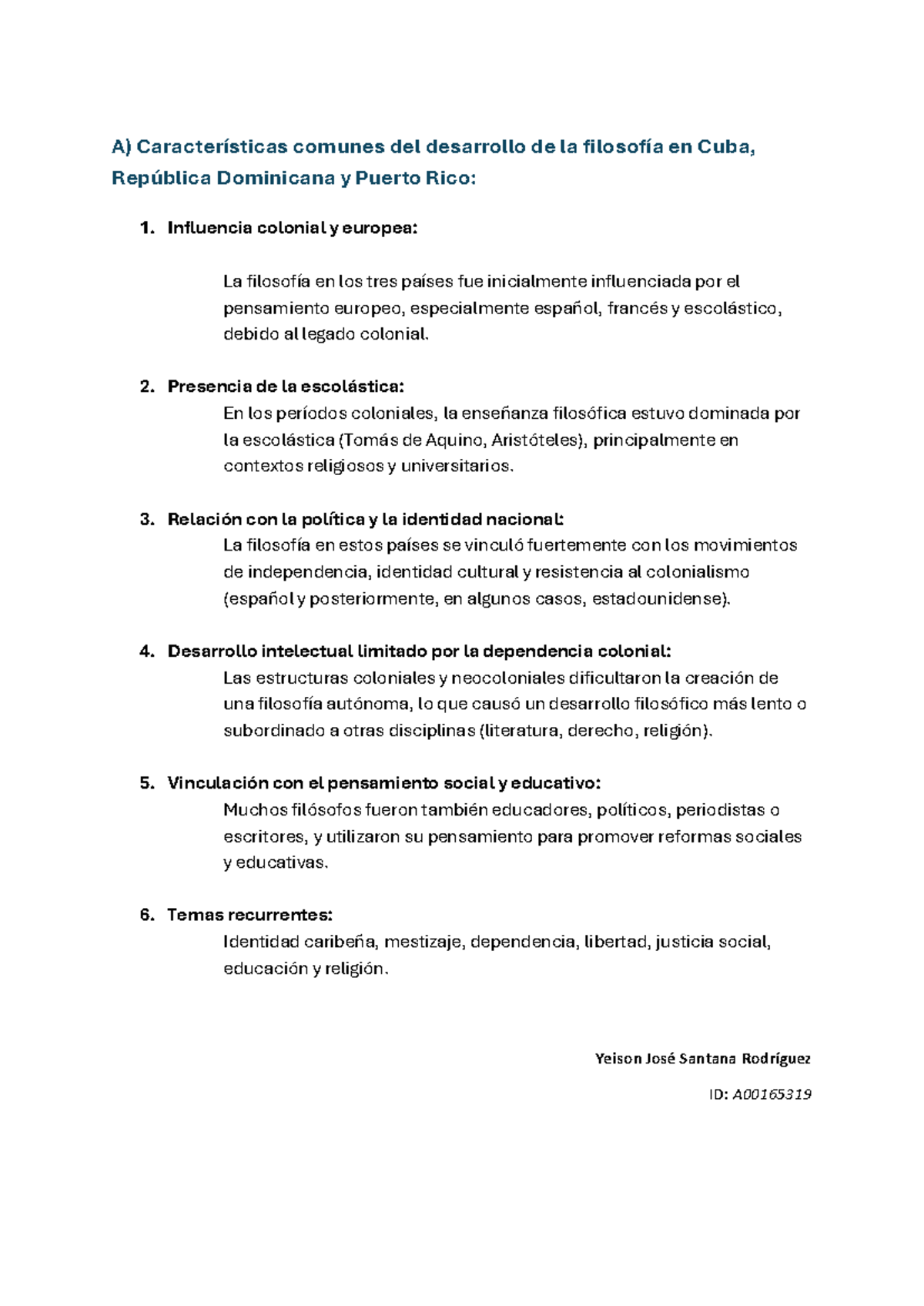 Desarrollo de la Filosofía en Cuba, RD y PR: Influencias y Pensadores ...
