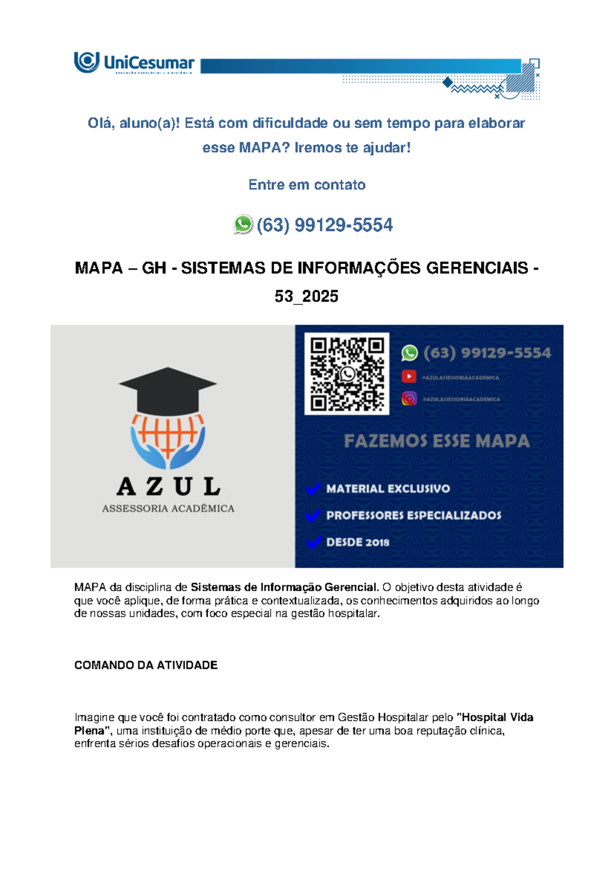 MAPA GH SISTEMAS DE INFORMAÇÕES GERENCIAIS 53_2025: Proposta de ...