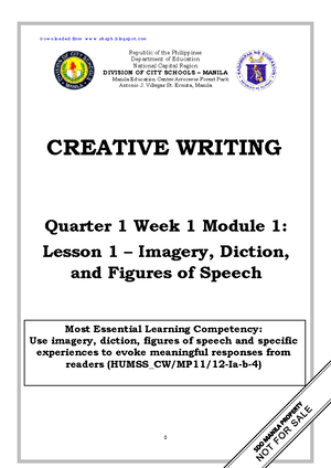 Creative-Writing Q2 Module 1 - Creative Writing Quarter 2 – Module 1 ...