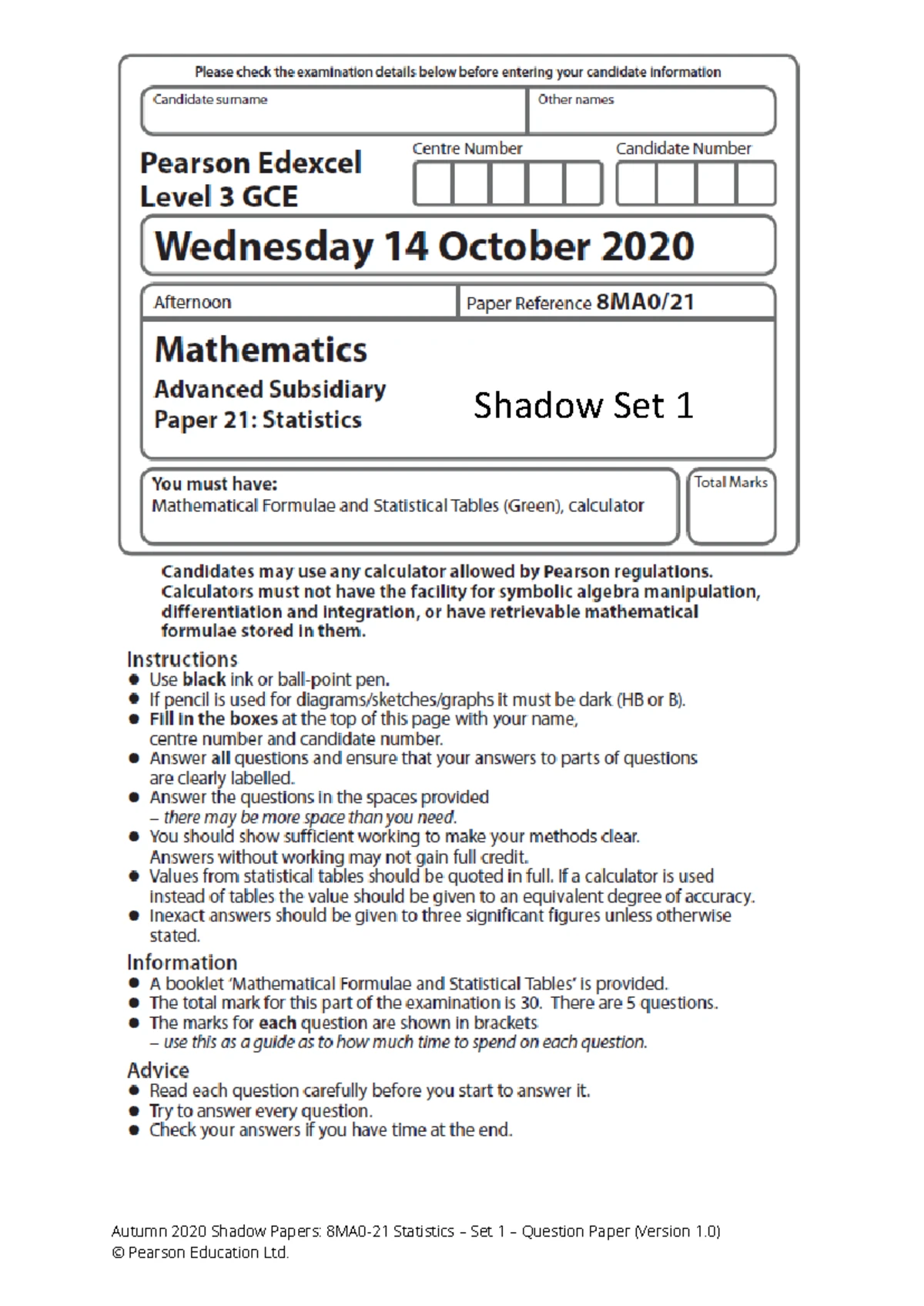 Pearson Edexcel GCE Maths AS Paper 1: Pure Revision Notes (2019) - Studocu