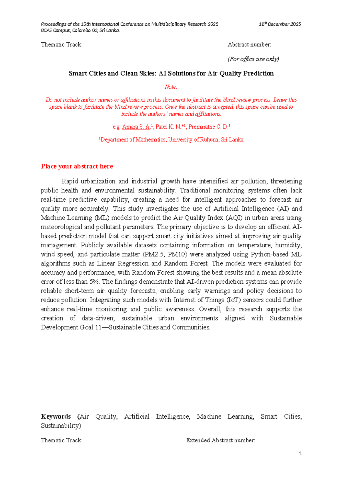 ICMR 2025: Smart Cities & Clean Skies - AI for Air Quality Prediction ...