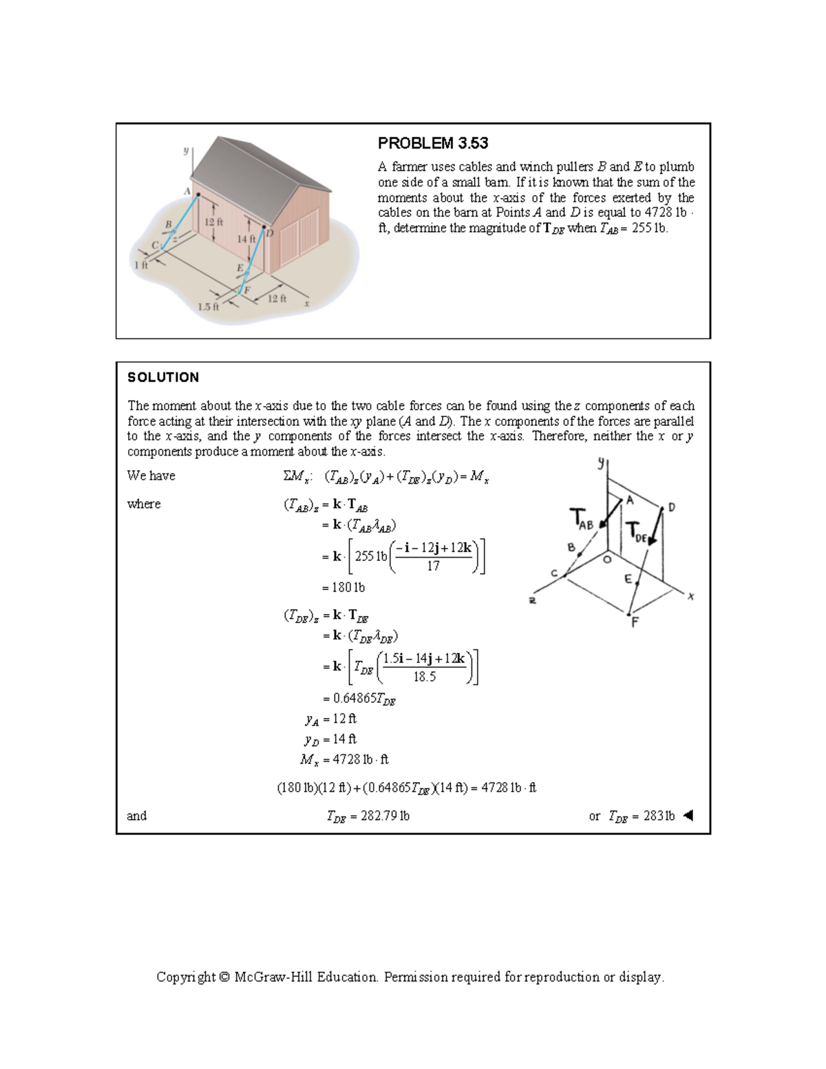 ME-202 HW-5 Solutions for Barn Cable Forces and Moments - Studocu