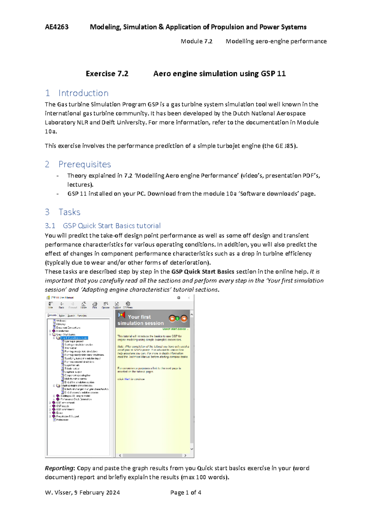AE4263 M7 Aero Engine Performance Exercise - GSP Simulation Analysis ...