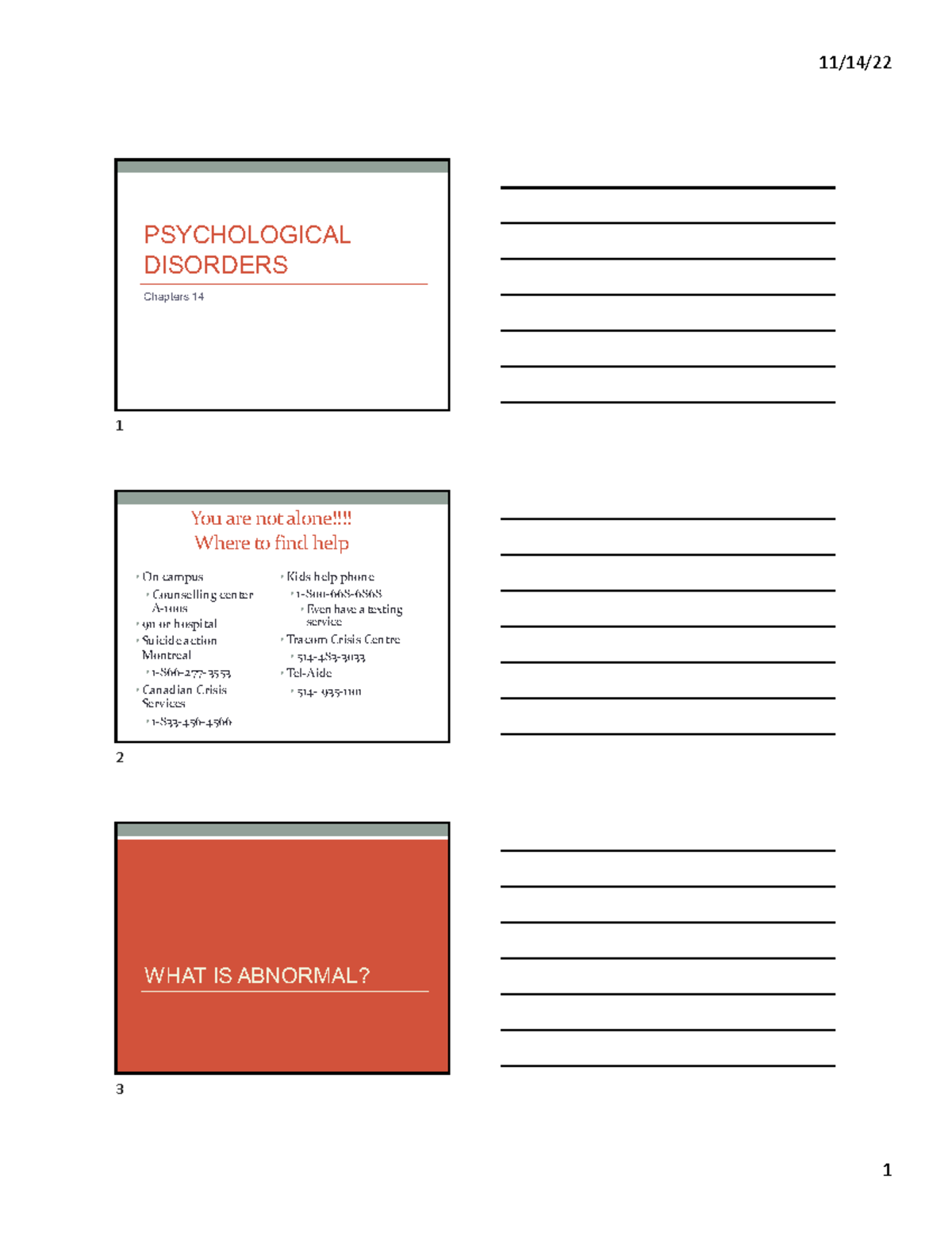 PSY 14: Understanding Psychological Disorders and Their Treatments ...