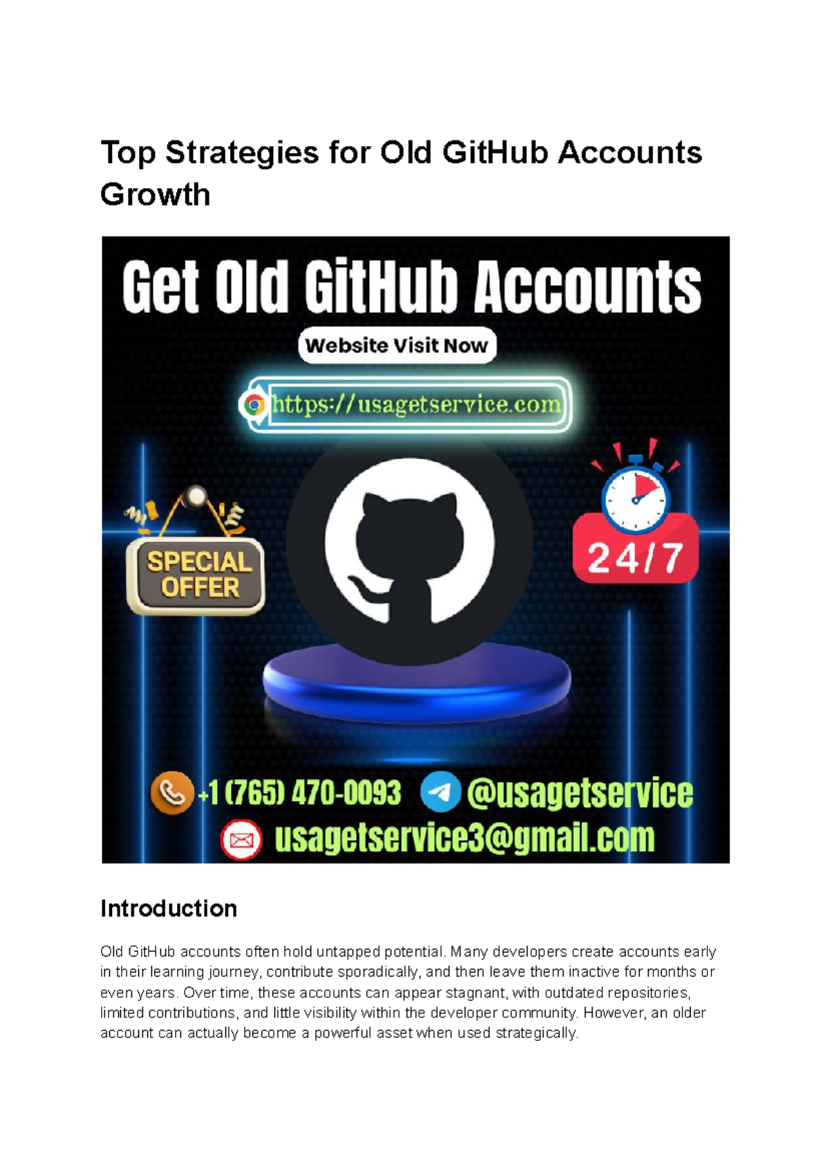 Strategies for Growing Old GitHub Accounts: A Comprehensive Guide - Studocu