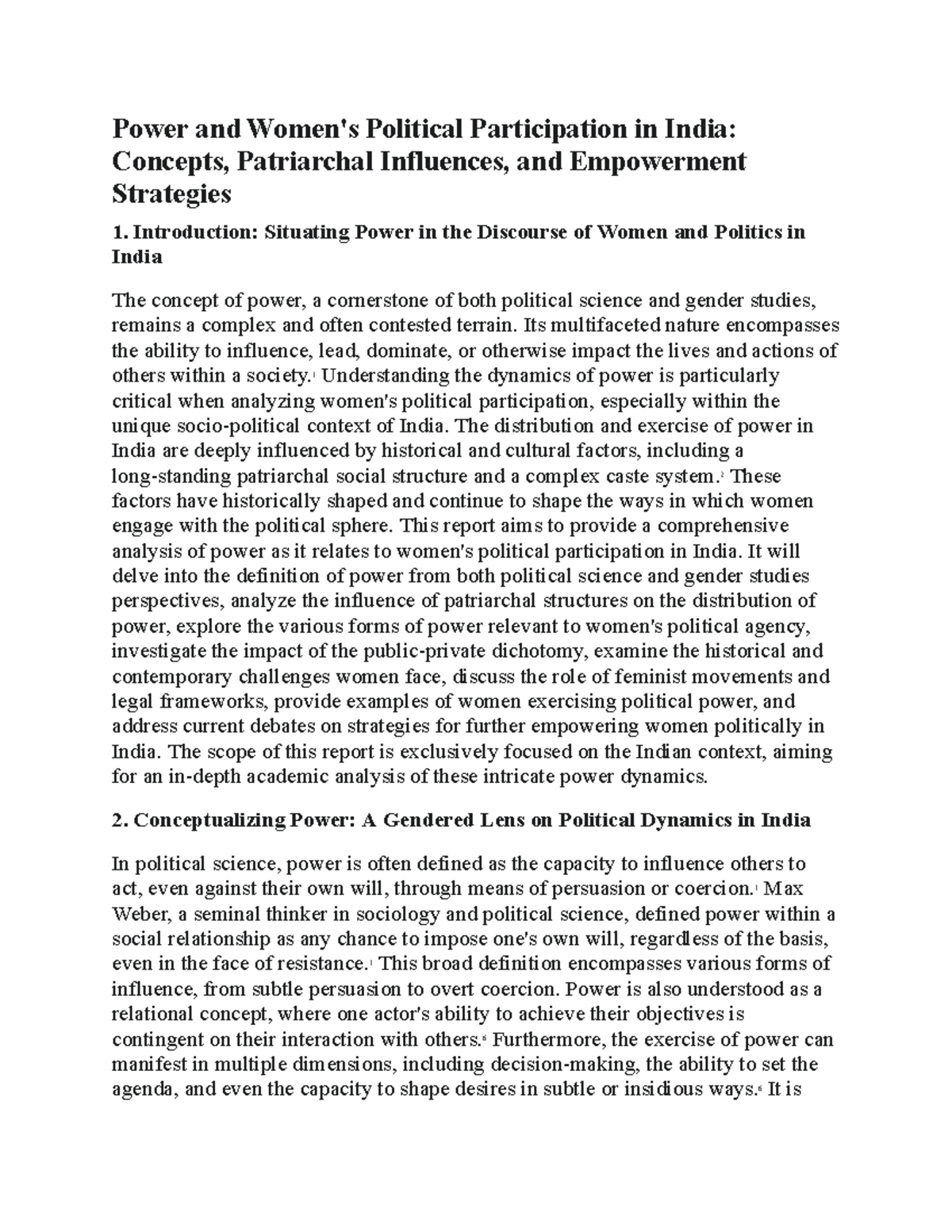 India: Women and power in political participation and empowerment ...