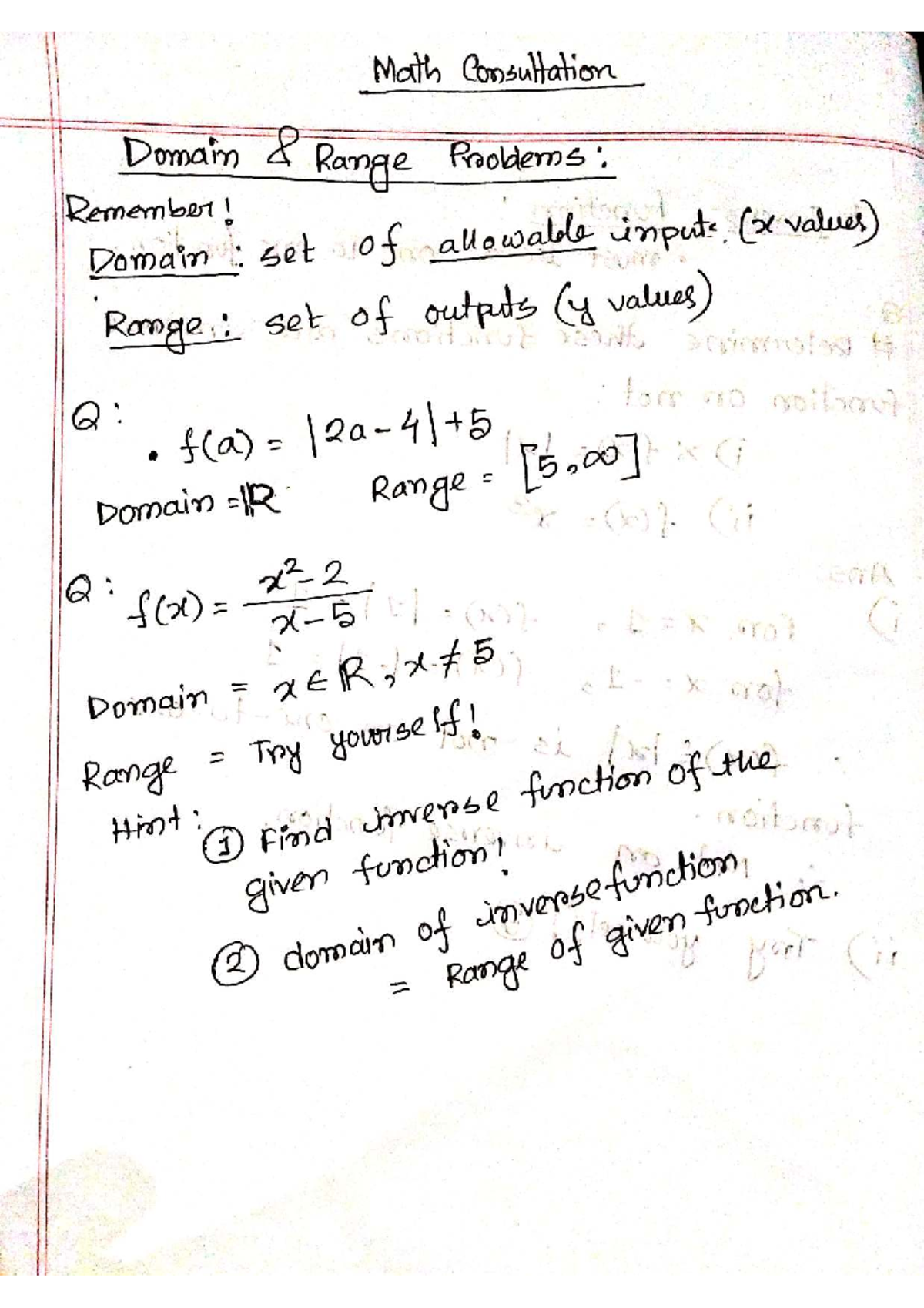 MAT092 problem solving session 01 - Remedial Course in Mathematics ...