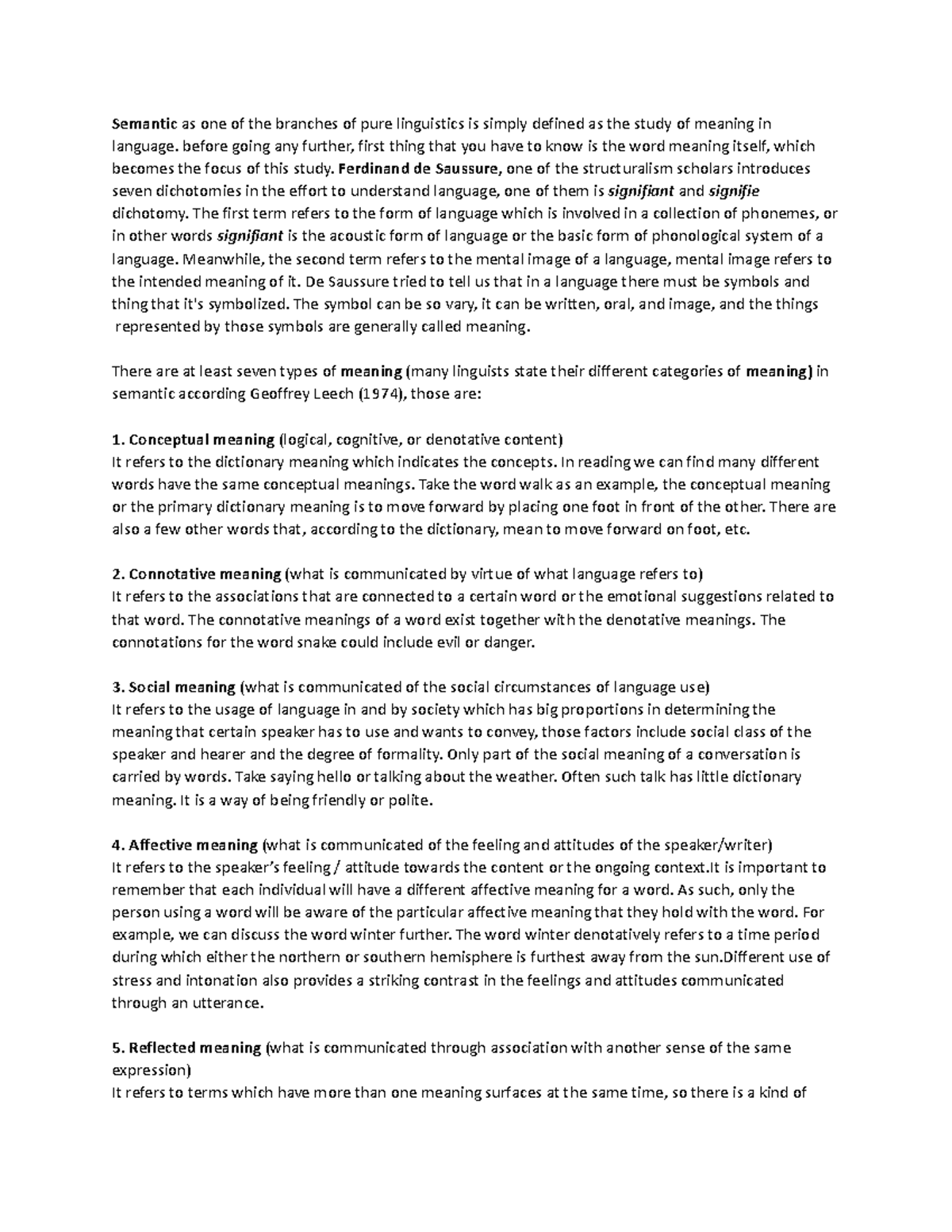 Semantics Notes: Understanding Meaning in Language (LNG 101) - Studocu