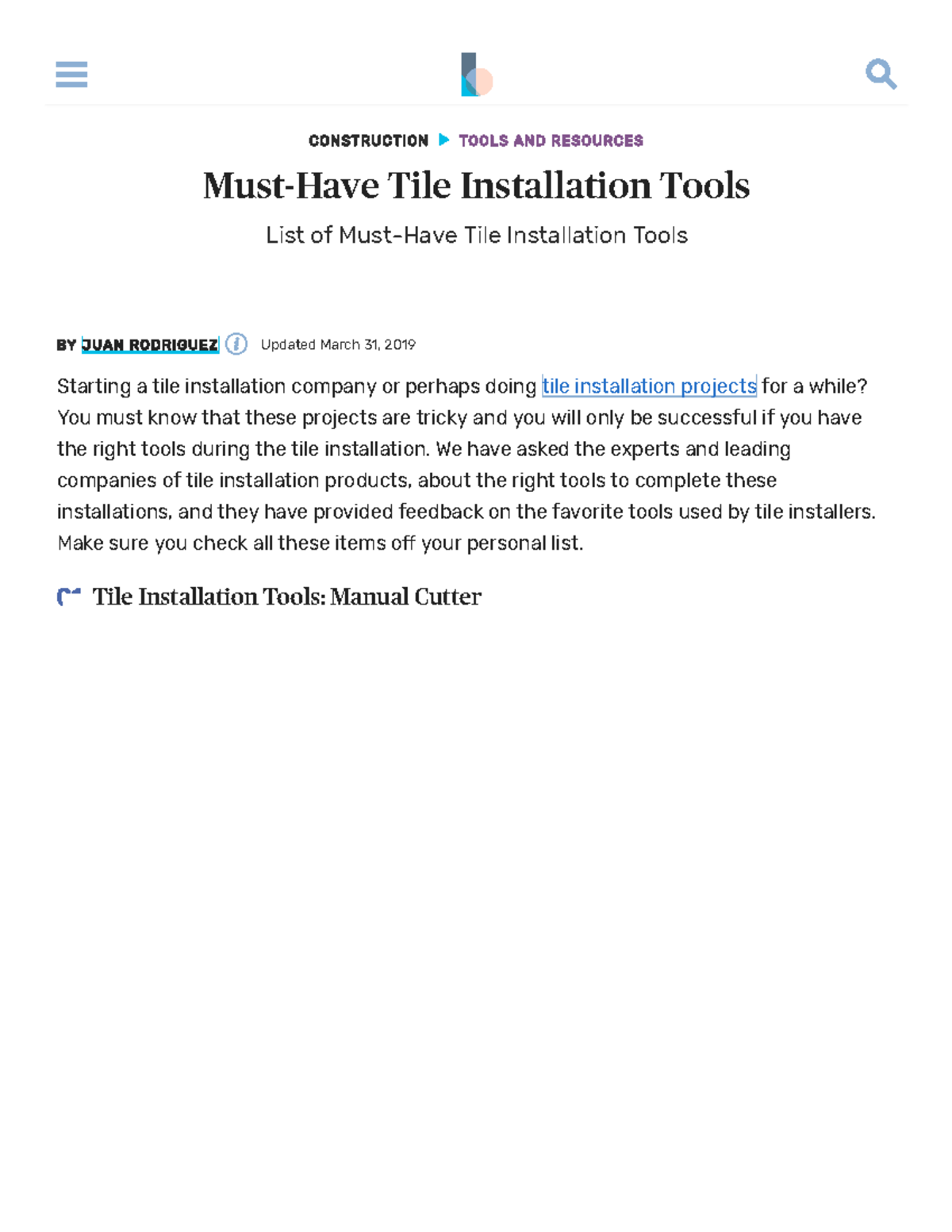 9 Essential Tile Installation Tools for Your Construction Project - Studocu