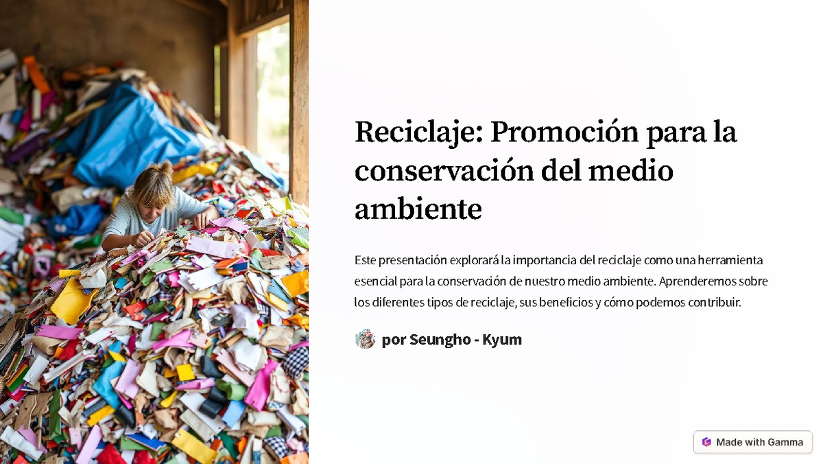 Reciclaje y su Importancia para la Conservación del Medio Ambiente ...