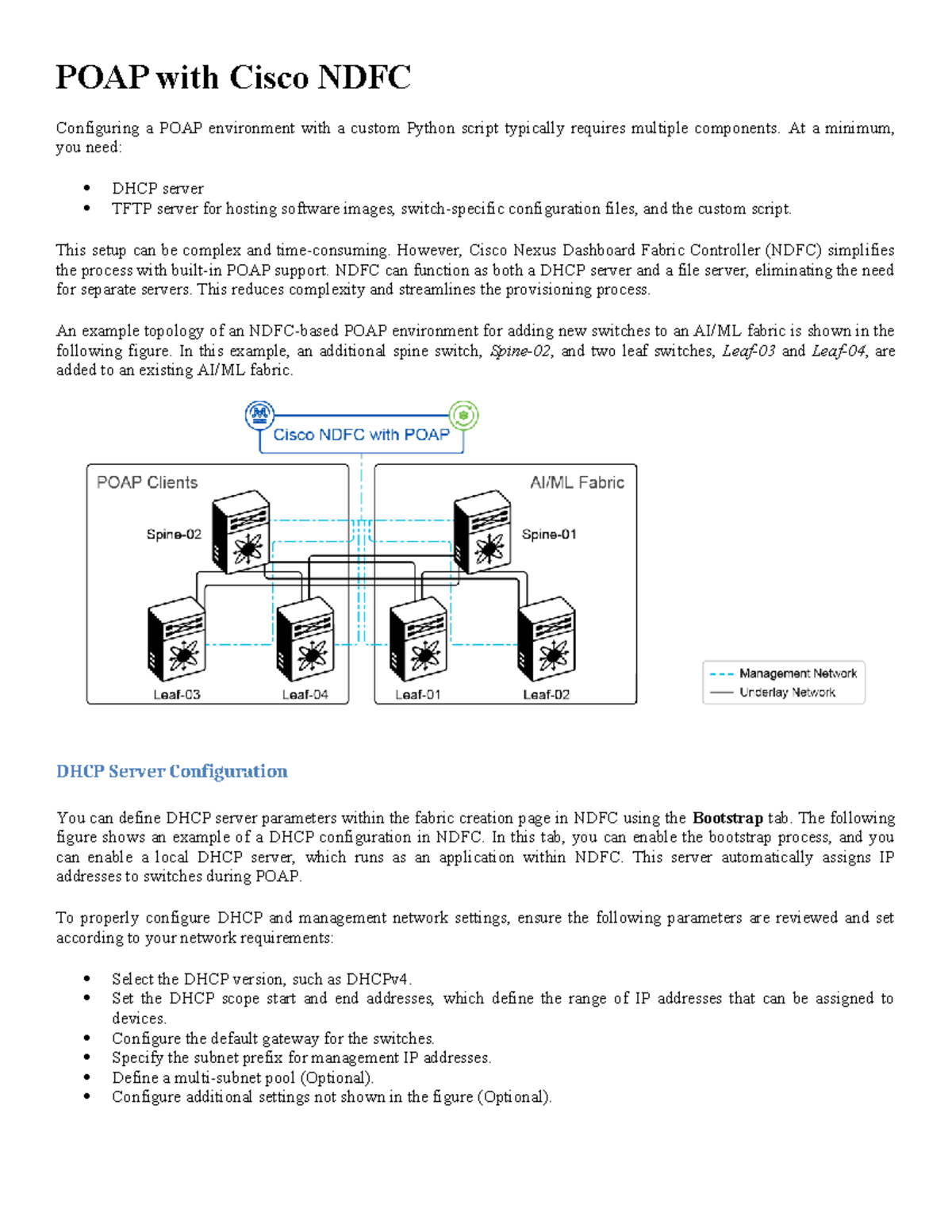 POAP Setup Guide with Cisco NDFC: Simplifying Switch Provisioning - Studocu
