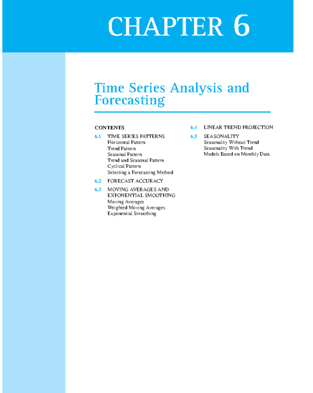 PTDL Chapter 6: Time Series Analysis & Forecasting Notes - Studocu