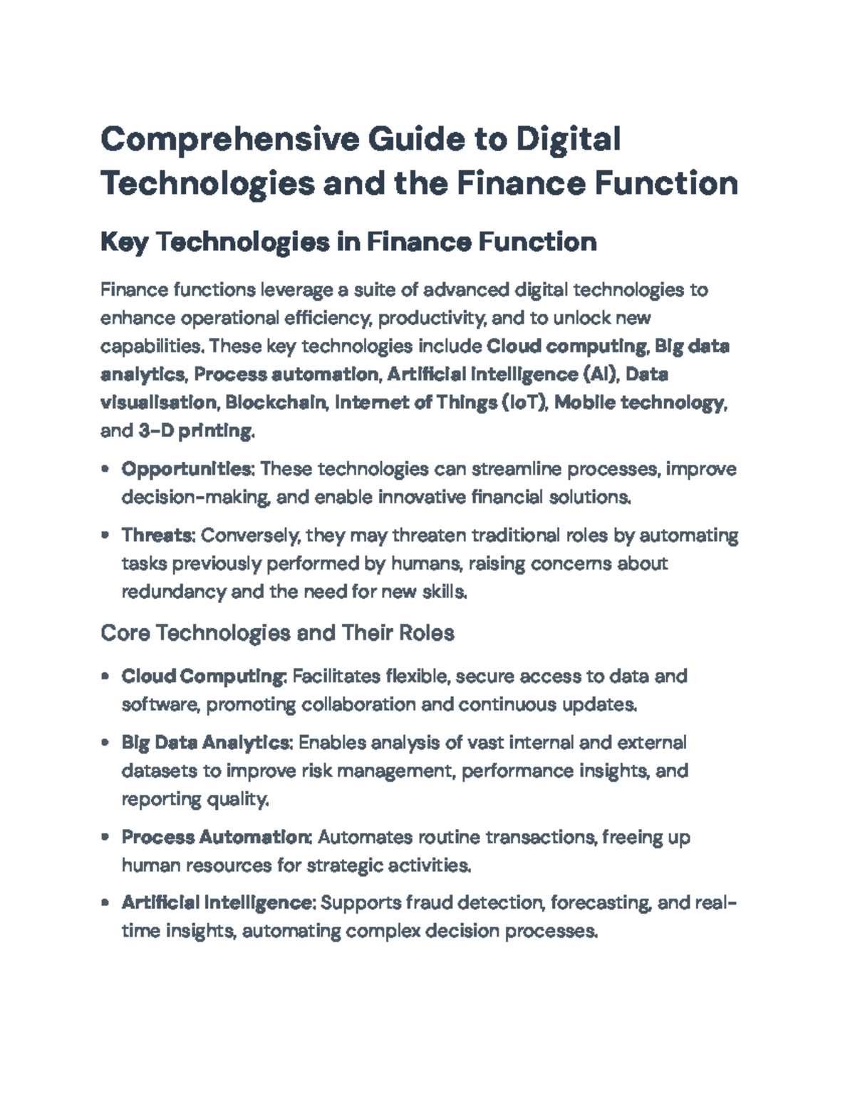 Comprehensive Guide to Digital Finance Technologies and Practices (FIN ...