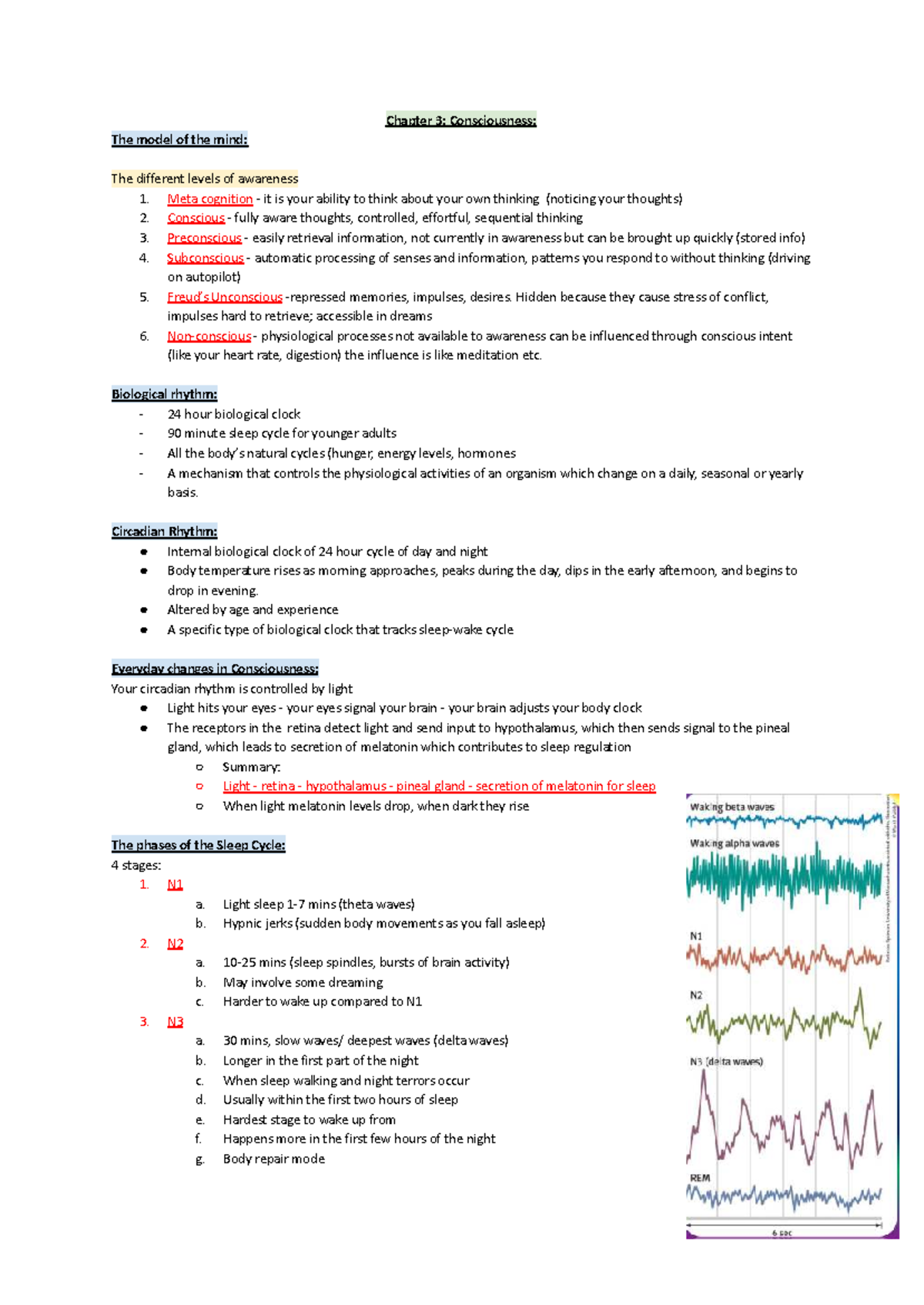 Chapter 3 & 7: Consciousness & Classical Conditioning - Psych Slides ...