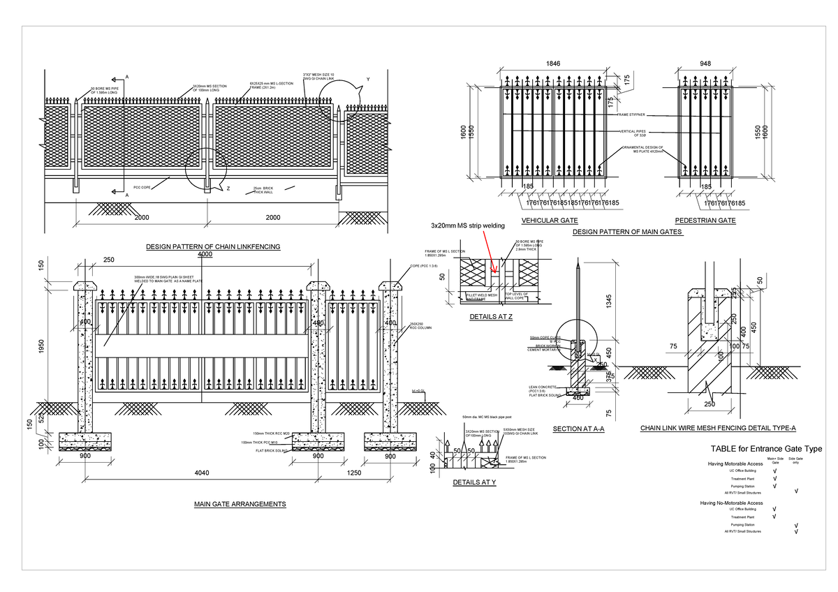 DWG GATE: Detailed Design of MS Frame and Gates for Structures - Studocu