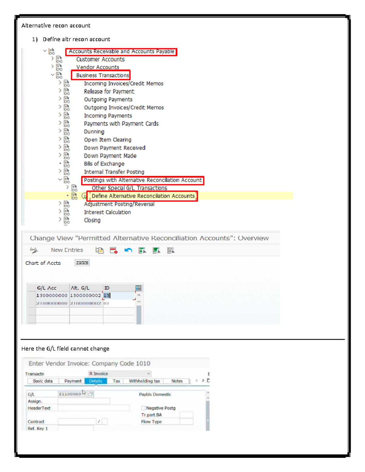 Alter recon account - test - teste - Alternative recon account 1 ...