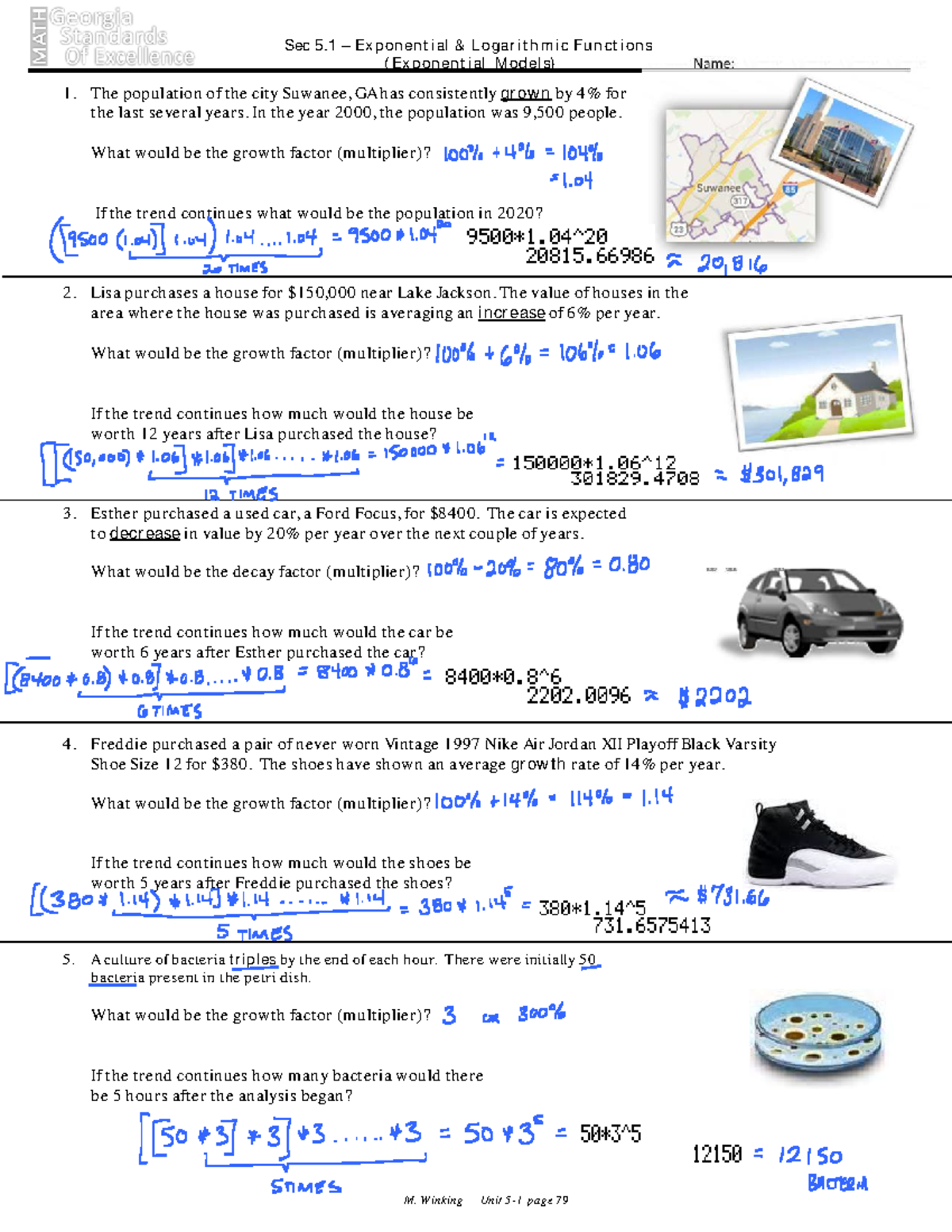 05-01-Exponential Models: Growth & Decay Factors Analysis - Studocu