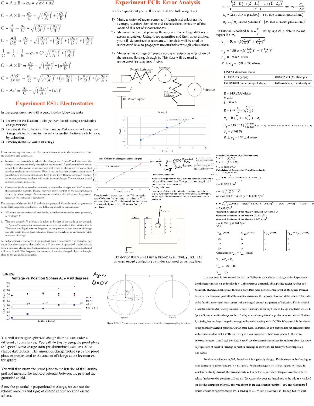 Physics Lab Cheat Sheet - Quick Reference Guide (Page 1) - Studocu