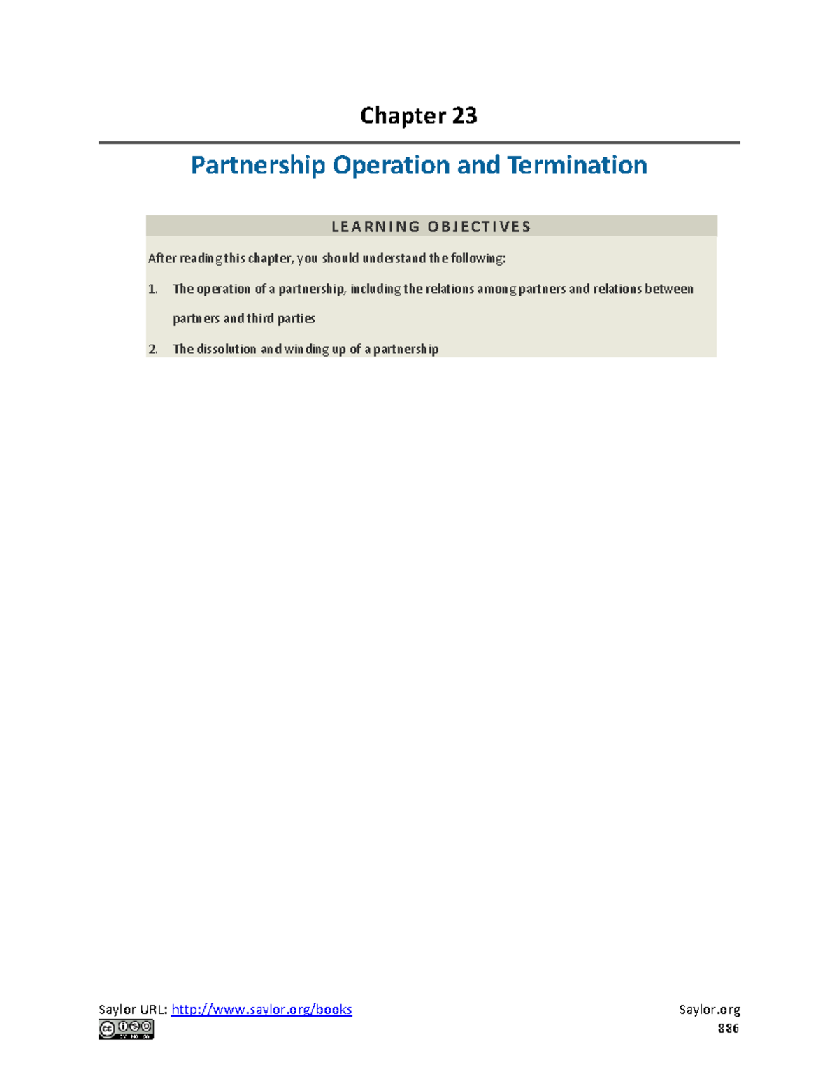Chapter 23 partnership operation and termination: key concepts and ...