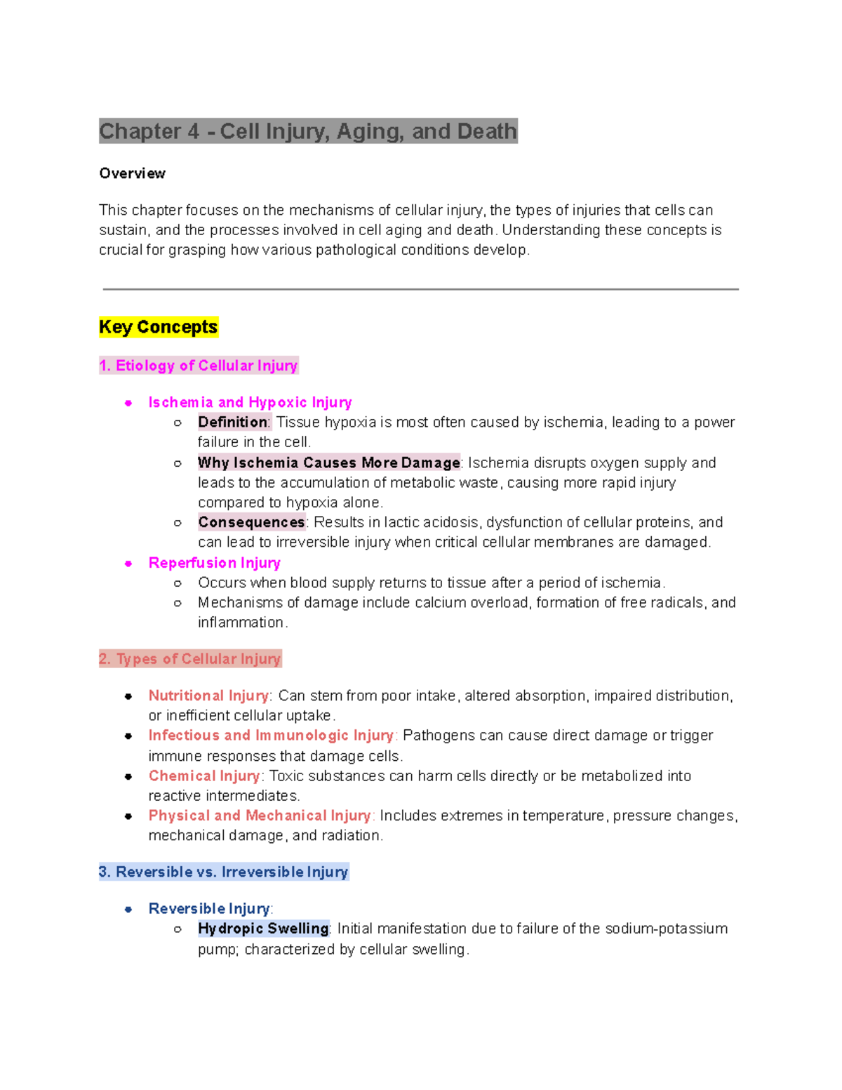 Final Study Guide: Pathophysiology (Patho) Insights on Key Topics - Studocu
