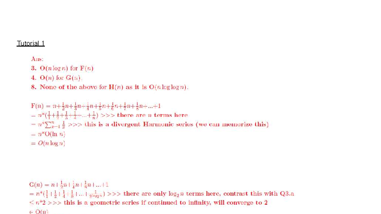 CS2040S Midterms Tutorial Notes on Array Applications and Heaps - Studocu
