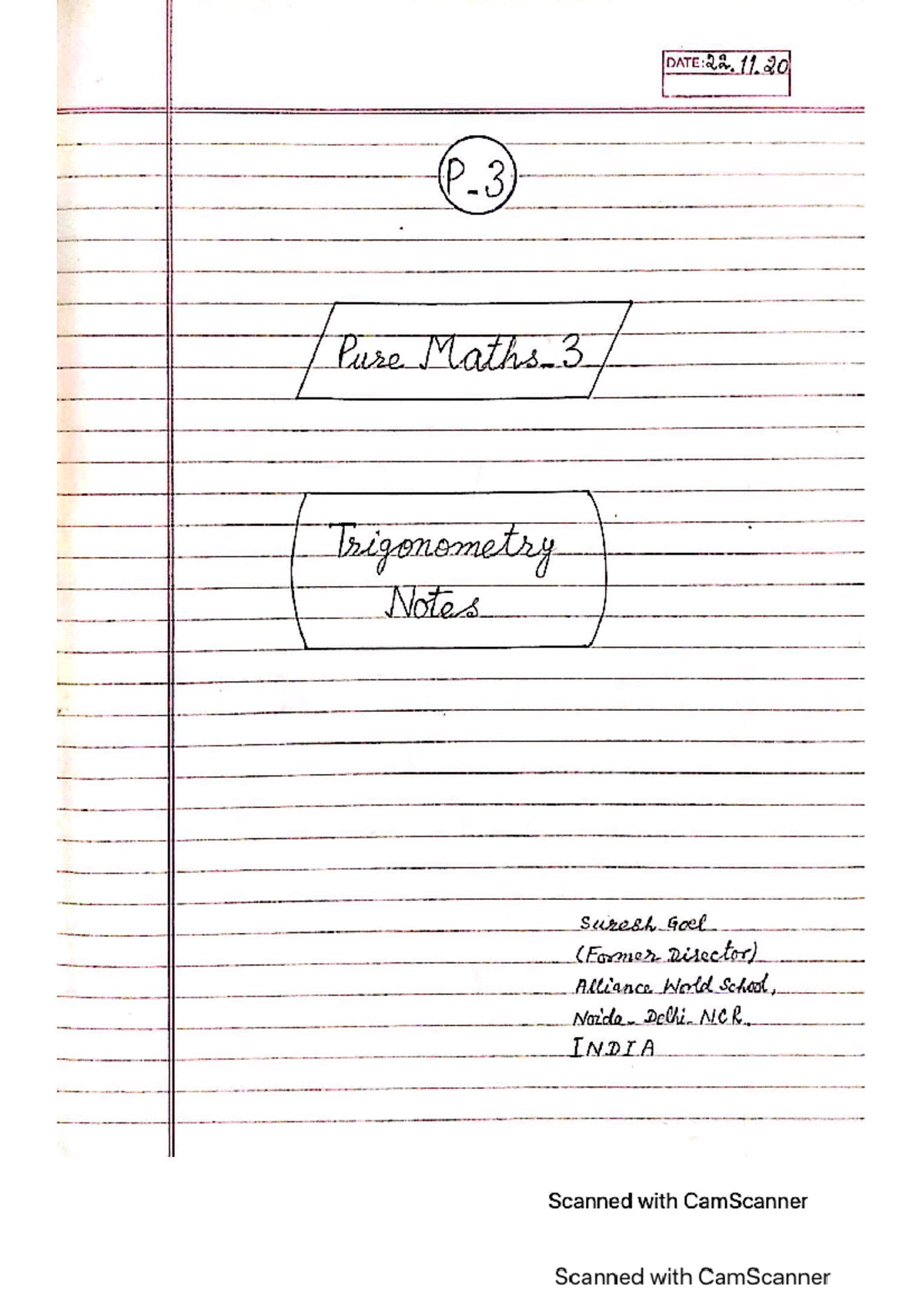 P3 Trigonometry Notes: Comprehensive Study Guide - Studocu