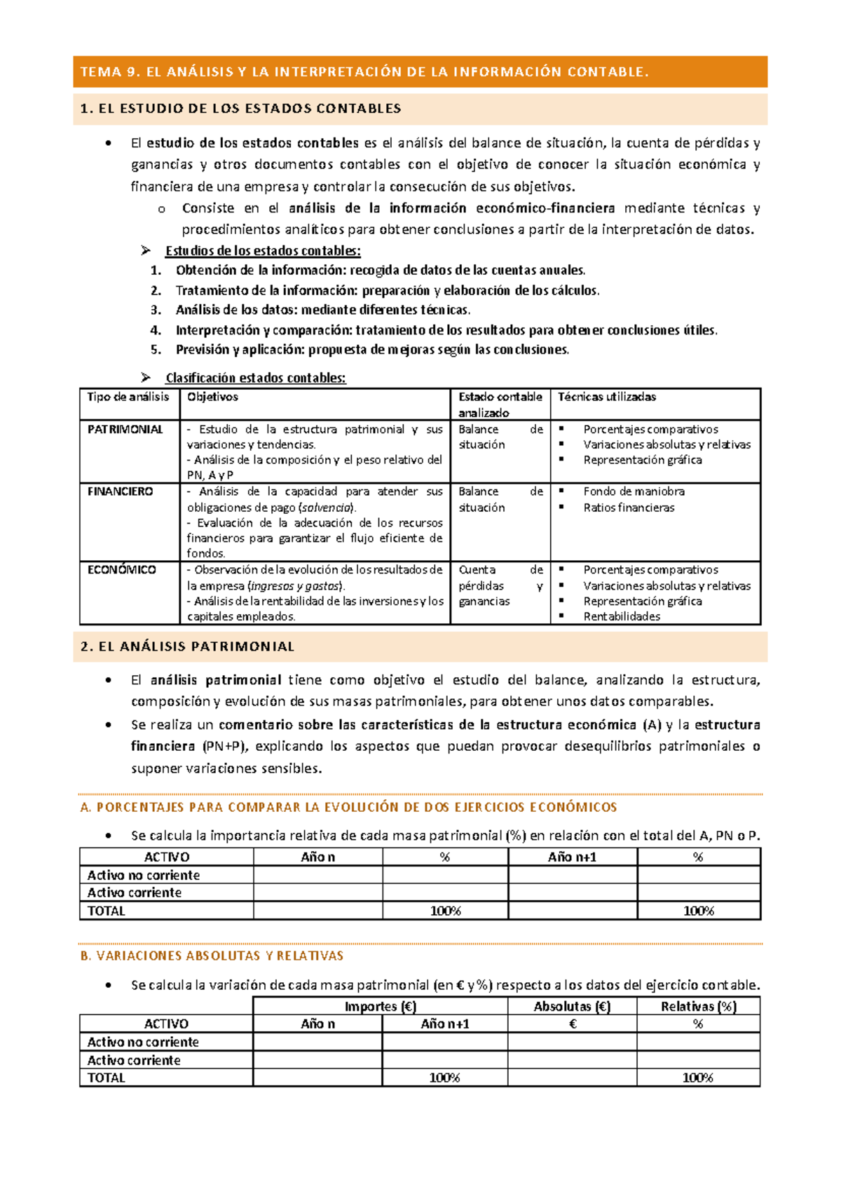 TEMA 9: Análisis e Interpretación de Estados Contables y Financieros - Document Preview