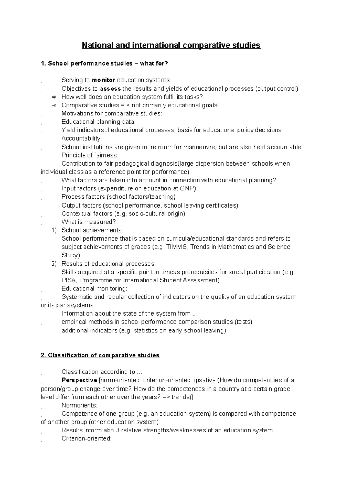 Lecture 11.1 - National and international comparative studies ...