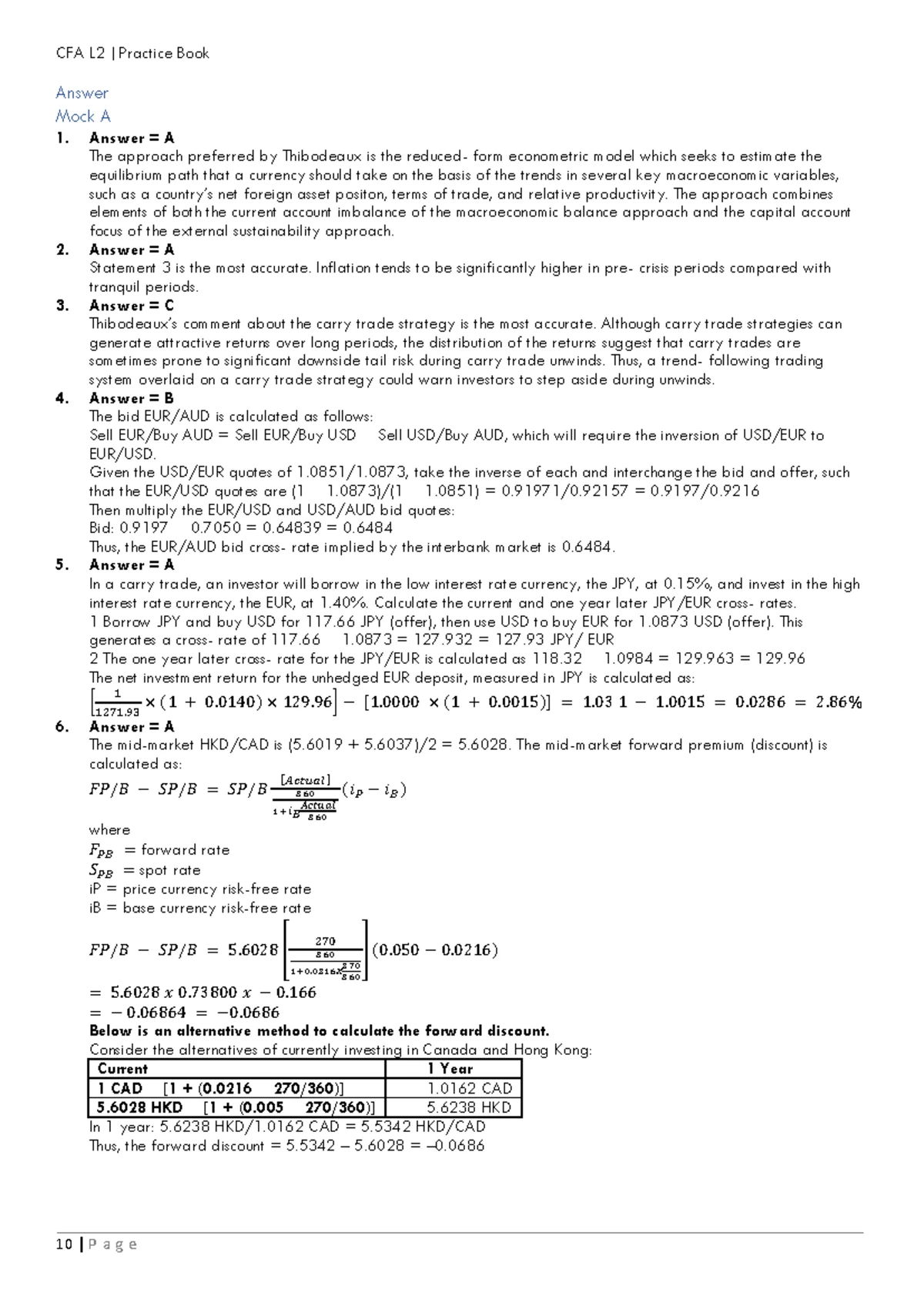 Wiley CFA Level II Smart Sheet Review - Key Exam Concepts 2020 - Studocu