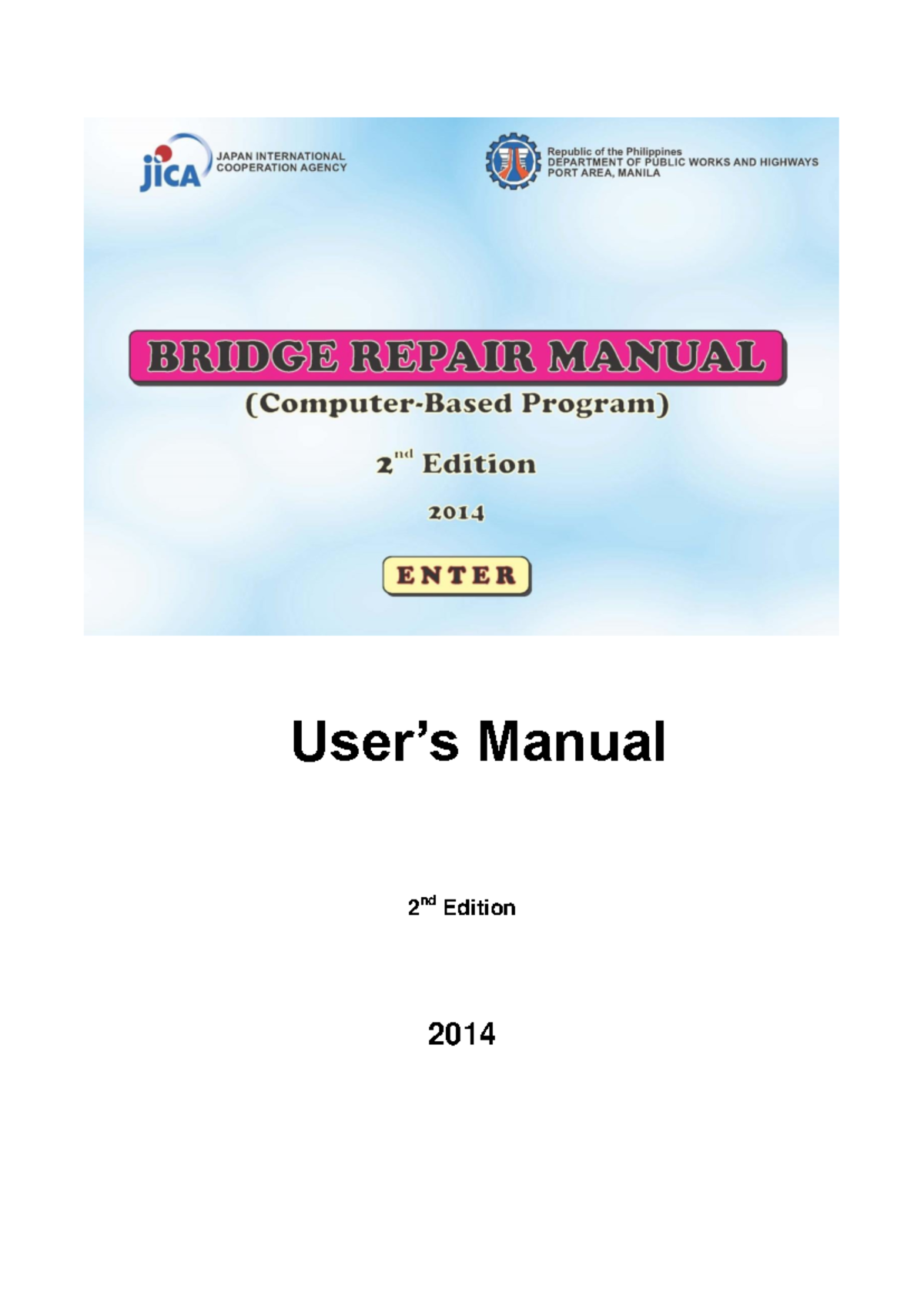 User's Manual for CBM Bridge Inspection Software - 2nd Edition - Studocu
