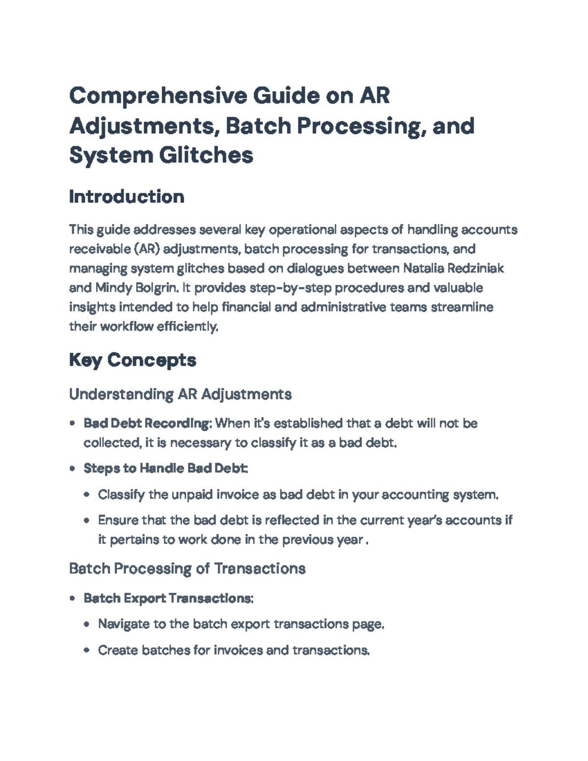Comprehensive Guide on AR Adjustments and Batch Processing Techniques ...