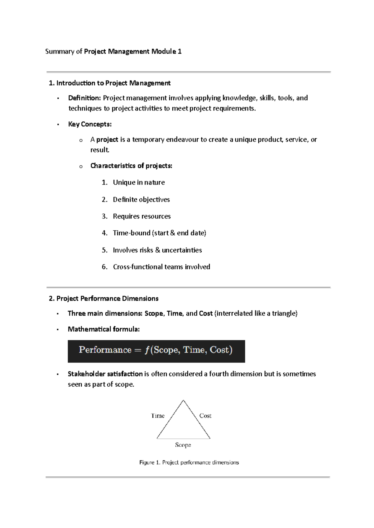 Module 1 (Project Management Foundation and Initiating Projects ...