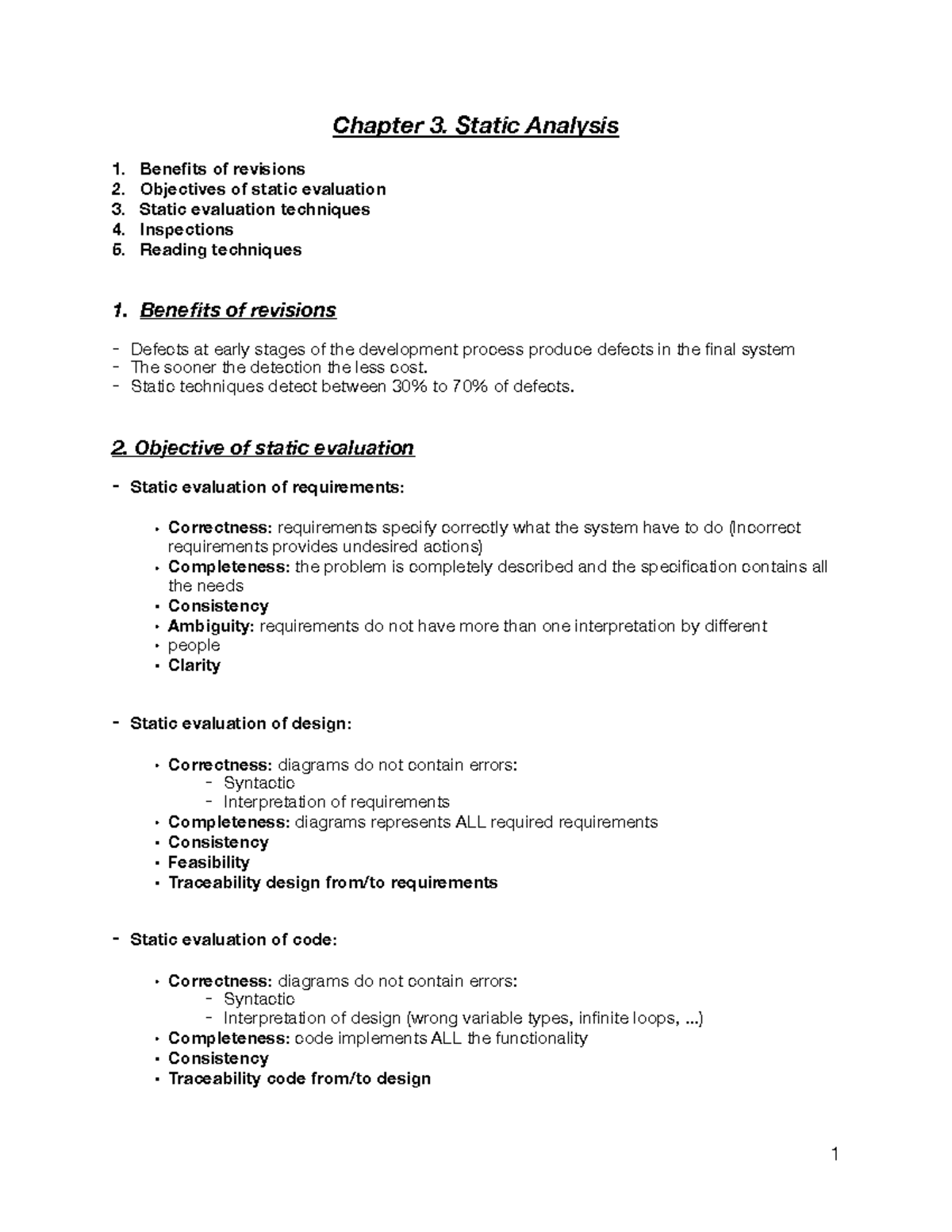 Tema 3 VV - Apuntes 3 - Chapter 3. Static Analysis Benefits of ...