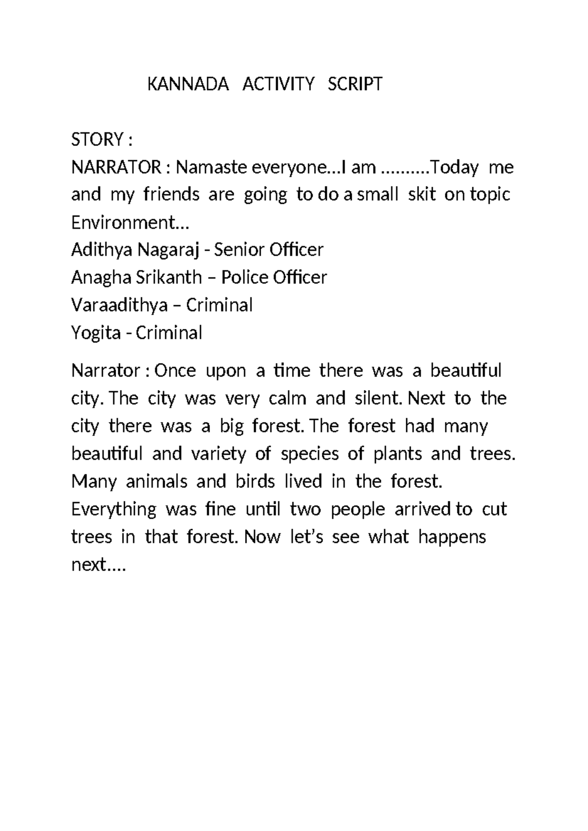 Kannada activity - this is from profffresor ross - KANNADA ACTIVITY ...