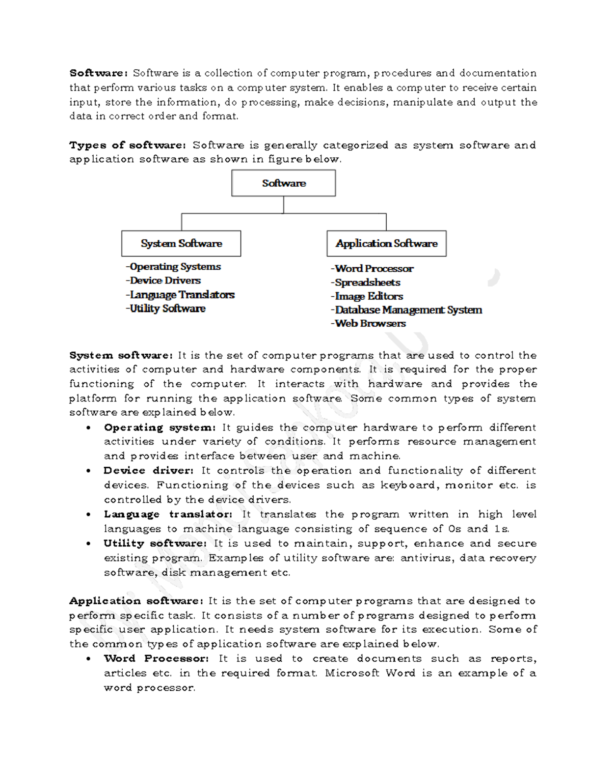 C Programming Notes: Unit 1 - Software & Programming Languages - Studocu